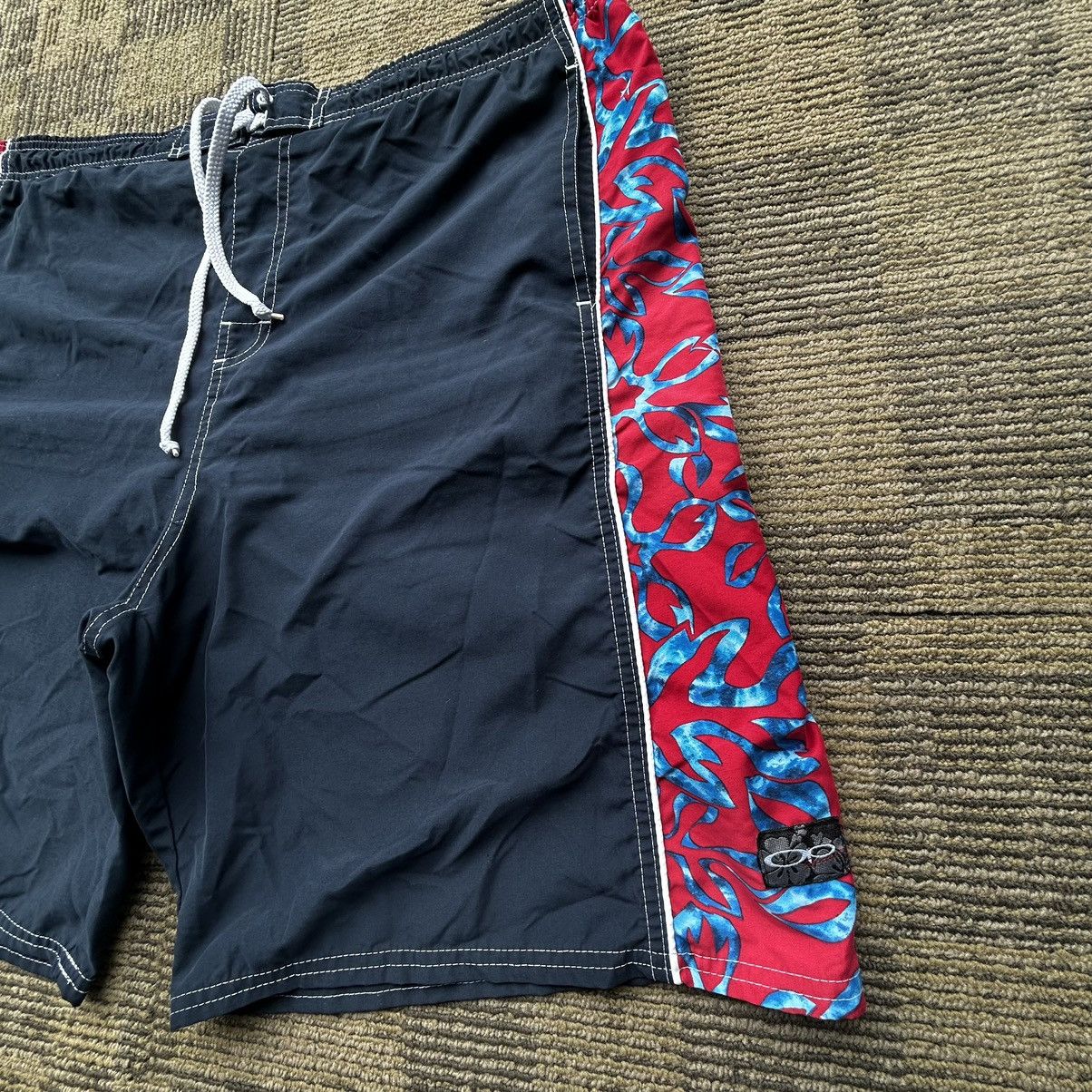 Ocean Pacific Vtg 90’s OP Ocean Pacific Red/ Blue Surf Swim Board Shorts Size US 38 / EU 54 - 2 Thumbnail