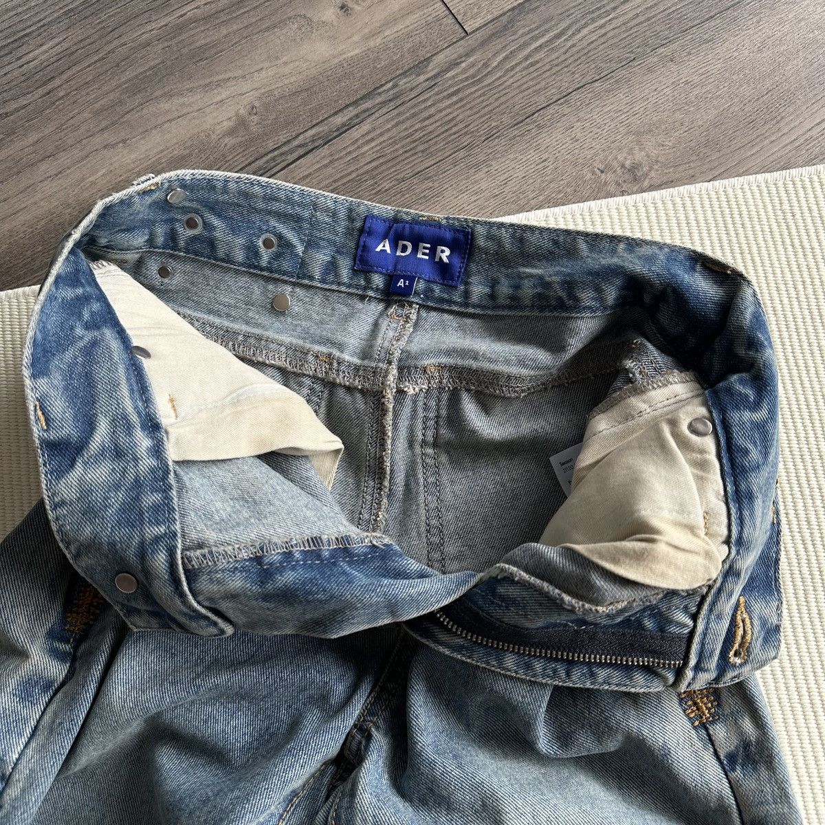 Ader Error ADER Error Distressed Denim Japanese Style Blue Jeans Size US 26 / EU 42 - 3 Thumbnail