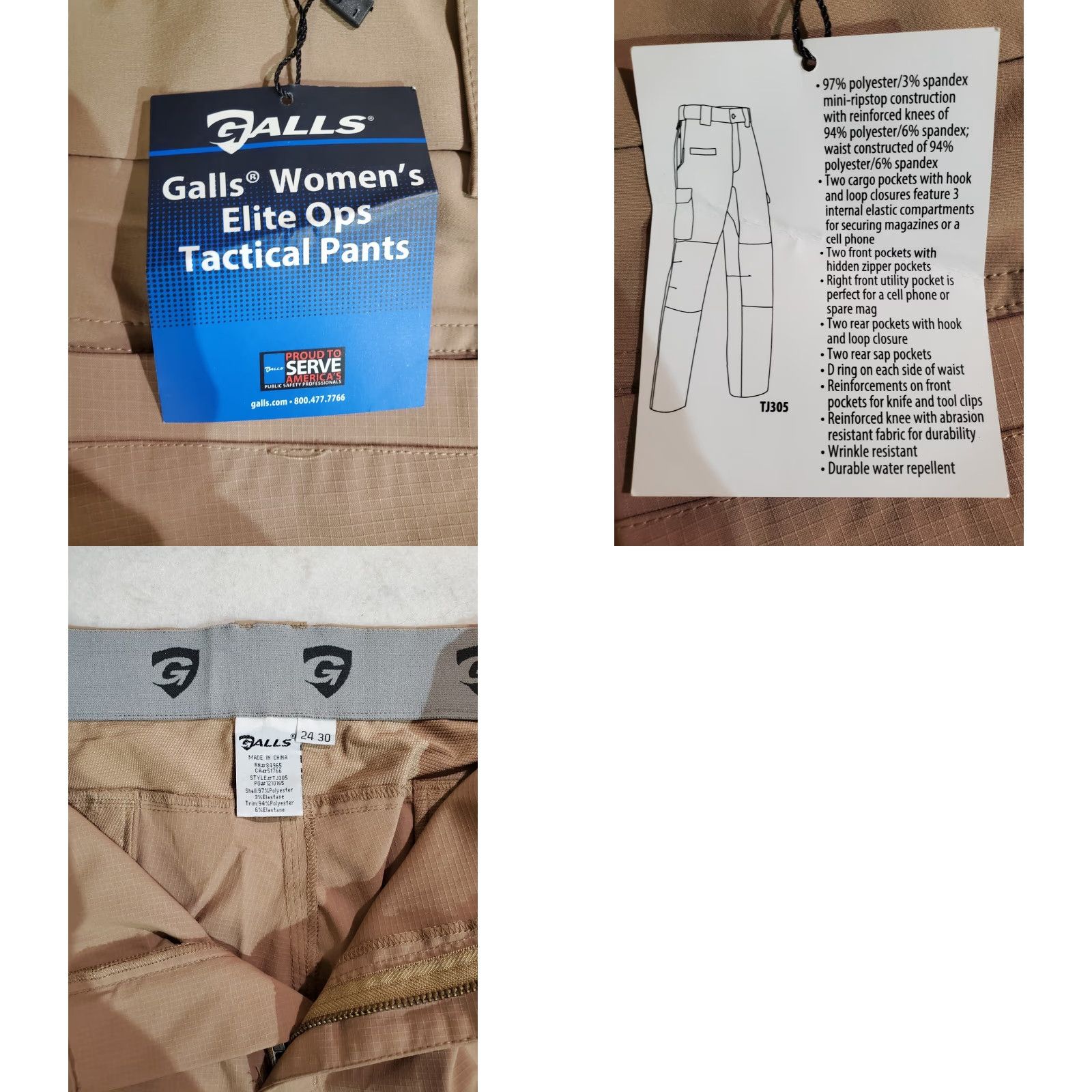 Vintage **GALLS Signature WOMENS Khaki 24x30 Elite Ops TACTICAL PANTS** User: **GALLS Signature WOMENS Khaki Elite Ops TACTICAL PANTS 24x30** Size 42" / US 20 - 8 Thumbnail