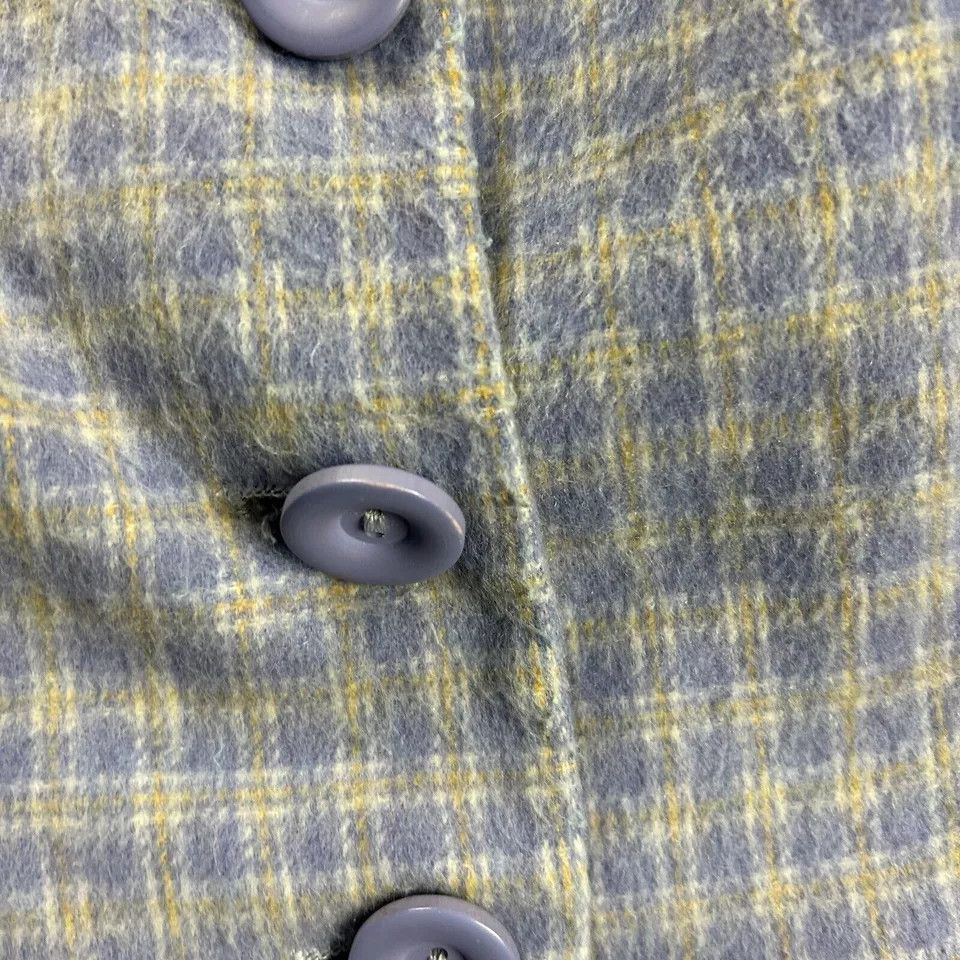 Sisley Sisley Blazer Womens 42 Purple Plaid Jacket Wool Adults Size M / US 6-8 / IT 42-44 - 8 Thumbnail