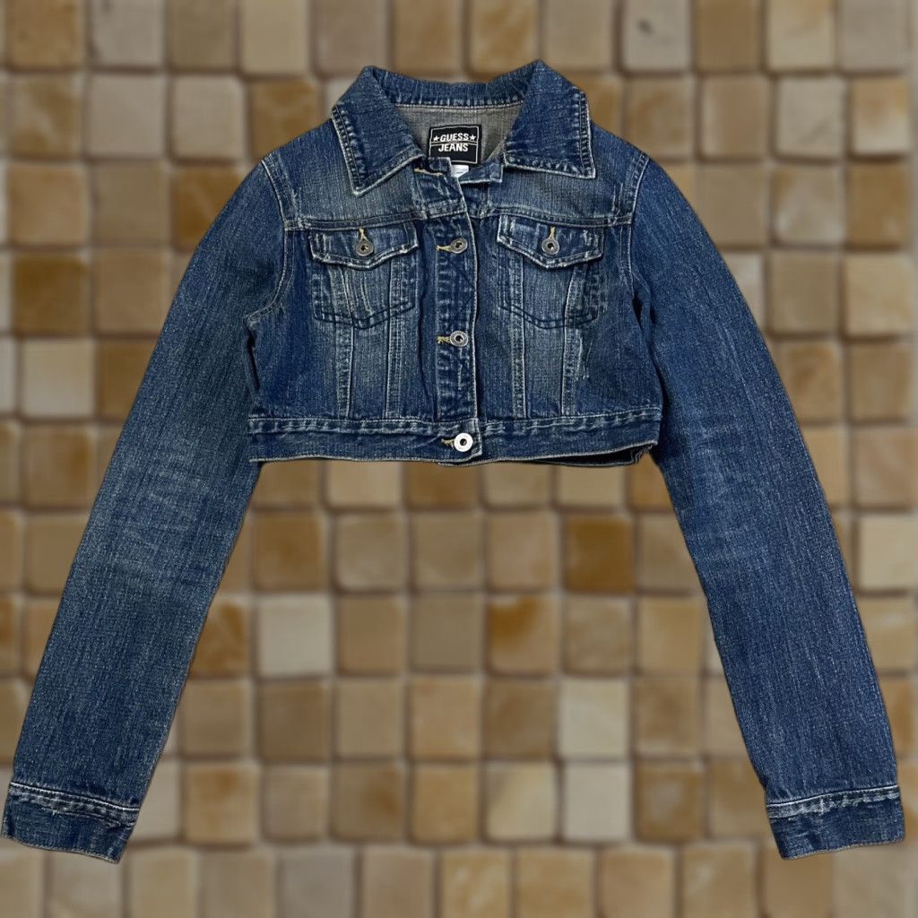 Guess VINTAGE Guess Jean Jacket Women Small Blue Casual Streetwear Fall Spring Summer Winter Cotton Size 28" / US 6 / IT 42 - 1 Thumbnail