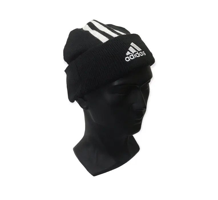 image of Adidas Stripe Design Beanie Hat, Men's