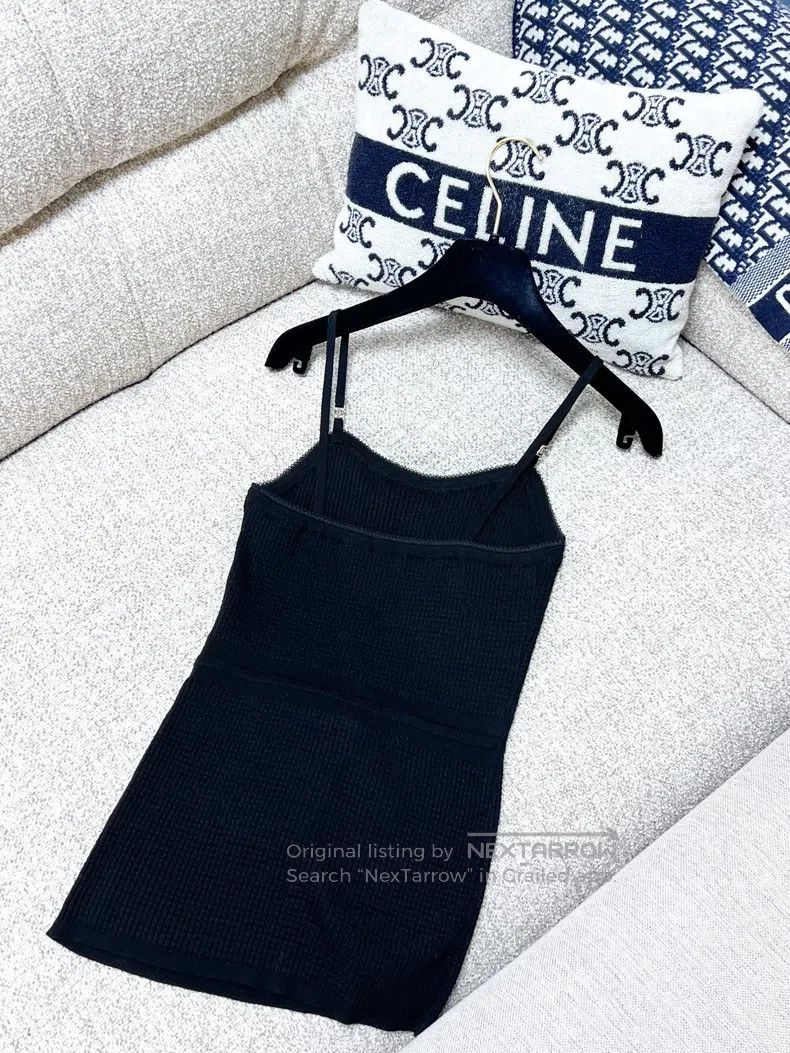 Chanel Chanel 24A black waffle bow belt suspender Size XS / US 0-2 / IT 36-38 - 3 Thumbnail