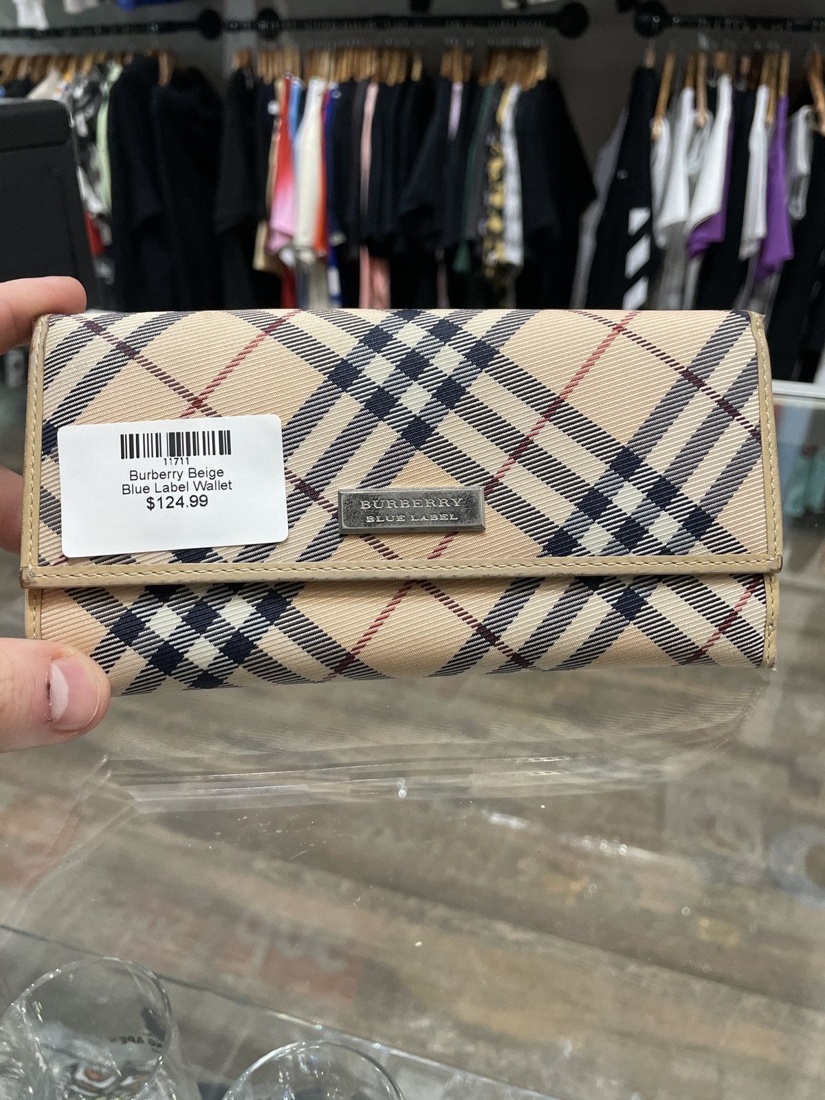 Burberry Burberry Beige Blue Label Wallet Size ONE SIZE - 1 Thumbnail