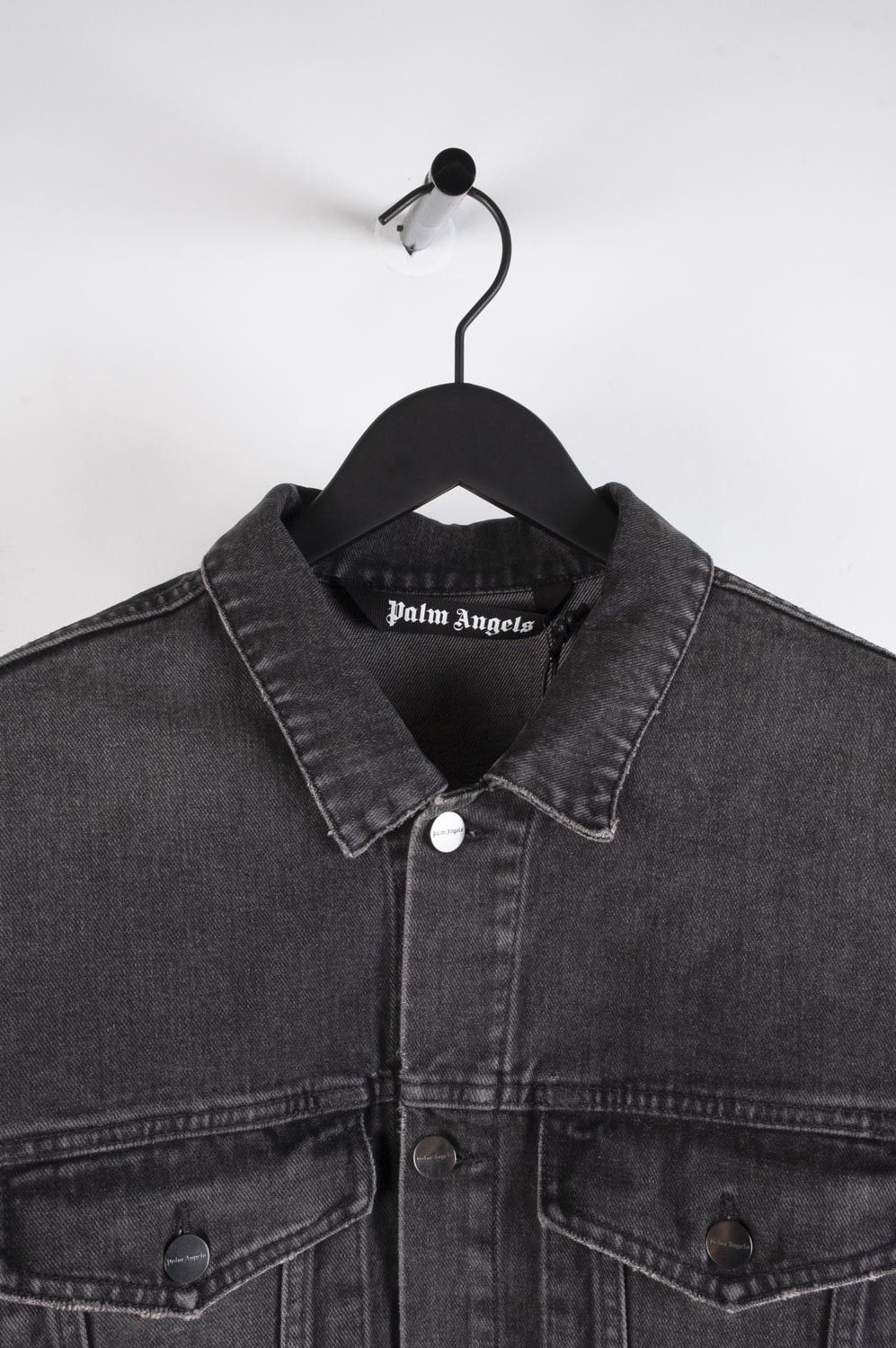 Palm Angels New Original Palm Angels Men Grey Denim Jacket Size M H3689 Size US M / EU 48-50 / 2 - 3 Thumbnail
