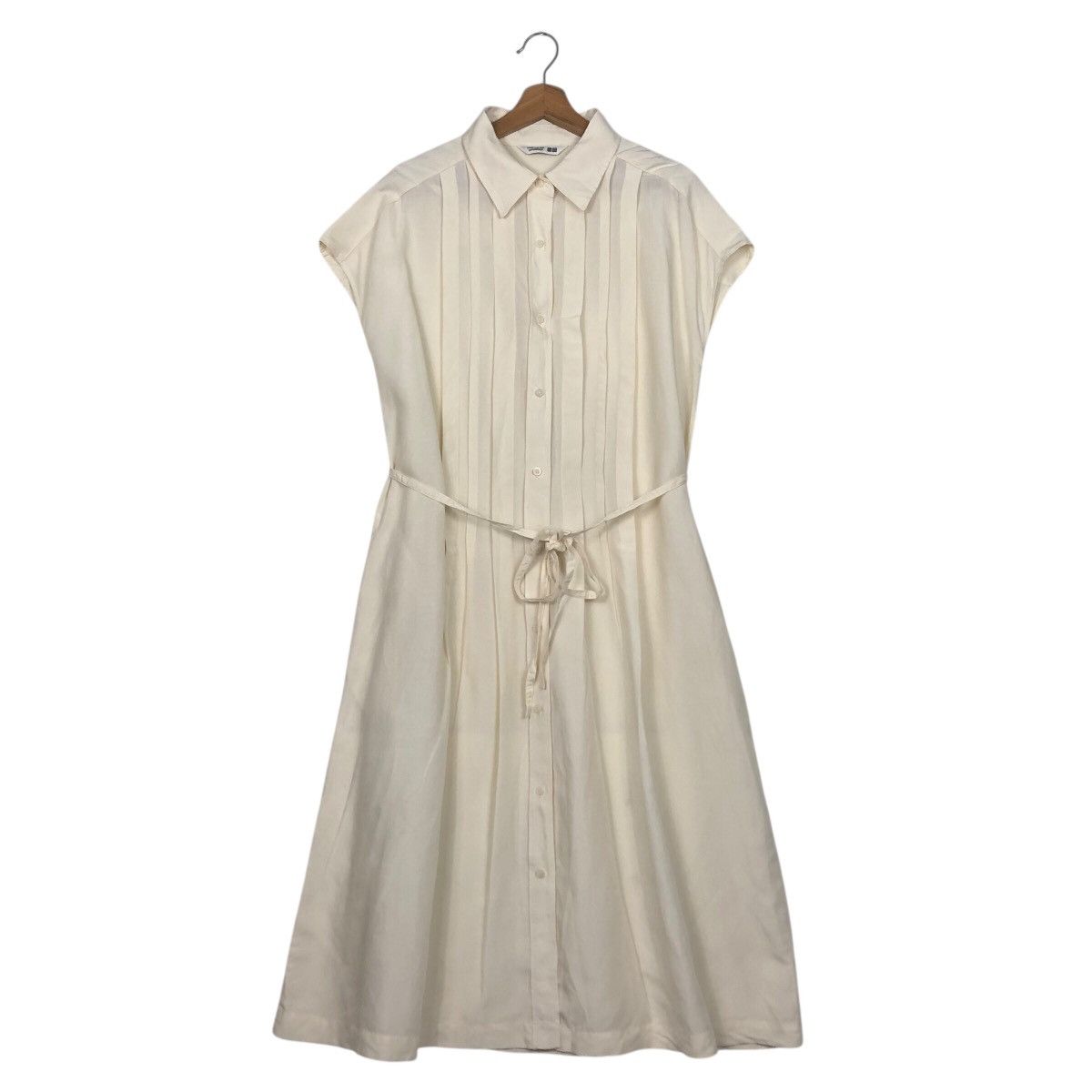 Japanese Brand UNIQLO × CDC Cream Structured Silhouette Shirt Dress – XL Size XL / US 12-14 / IT 48-50 - 2 Thumbnail