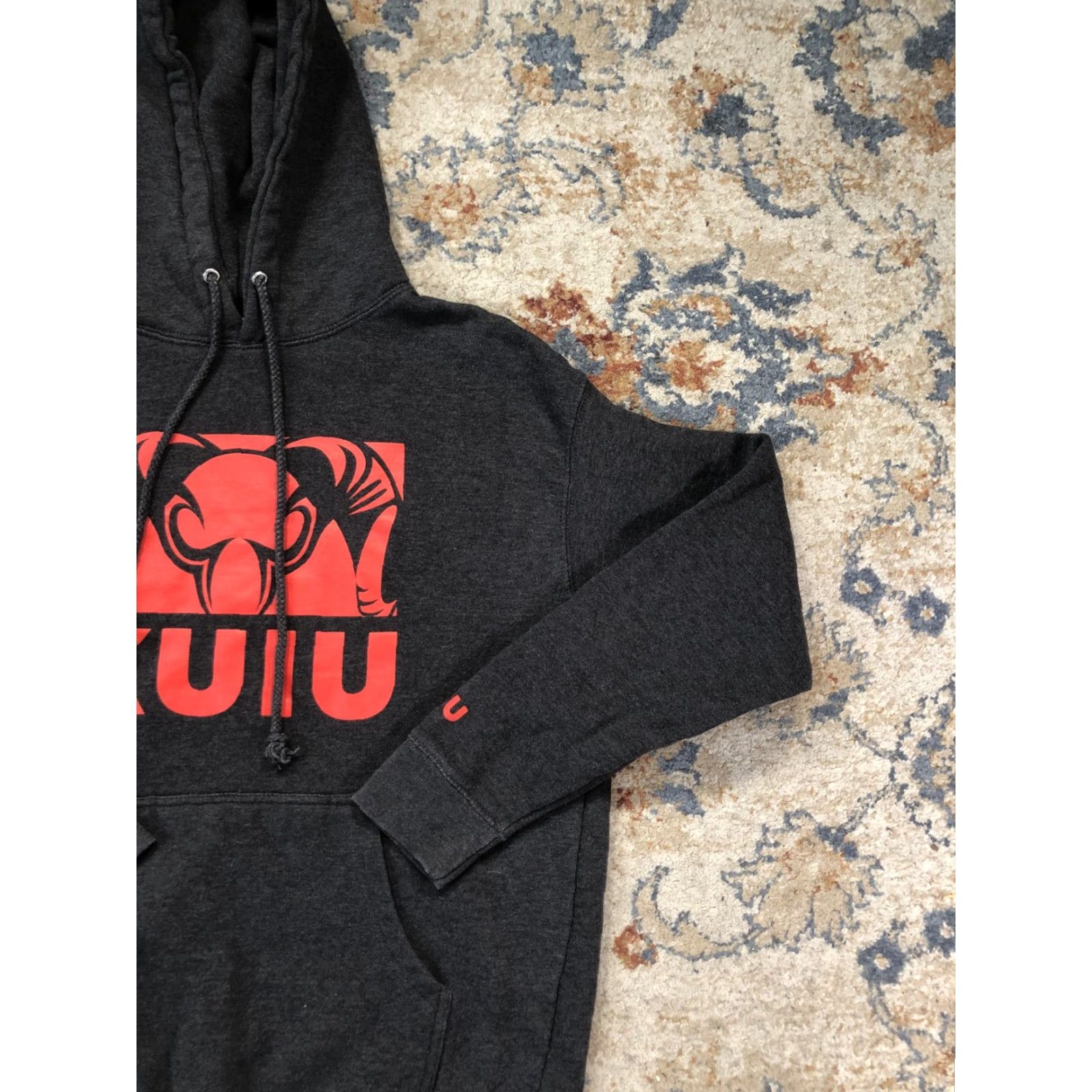 Logo 7 KUIU Hoodie Mens Medium Gray Fleece Pullover Graphic Print Ram Logo Hunting Sweatshirt Size US M / EU 48-50 / 2 - 4 Thumbnail