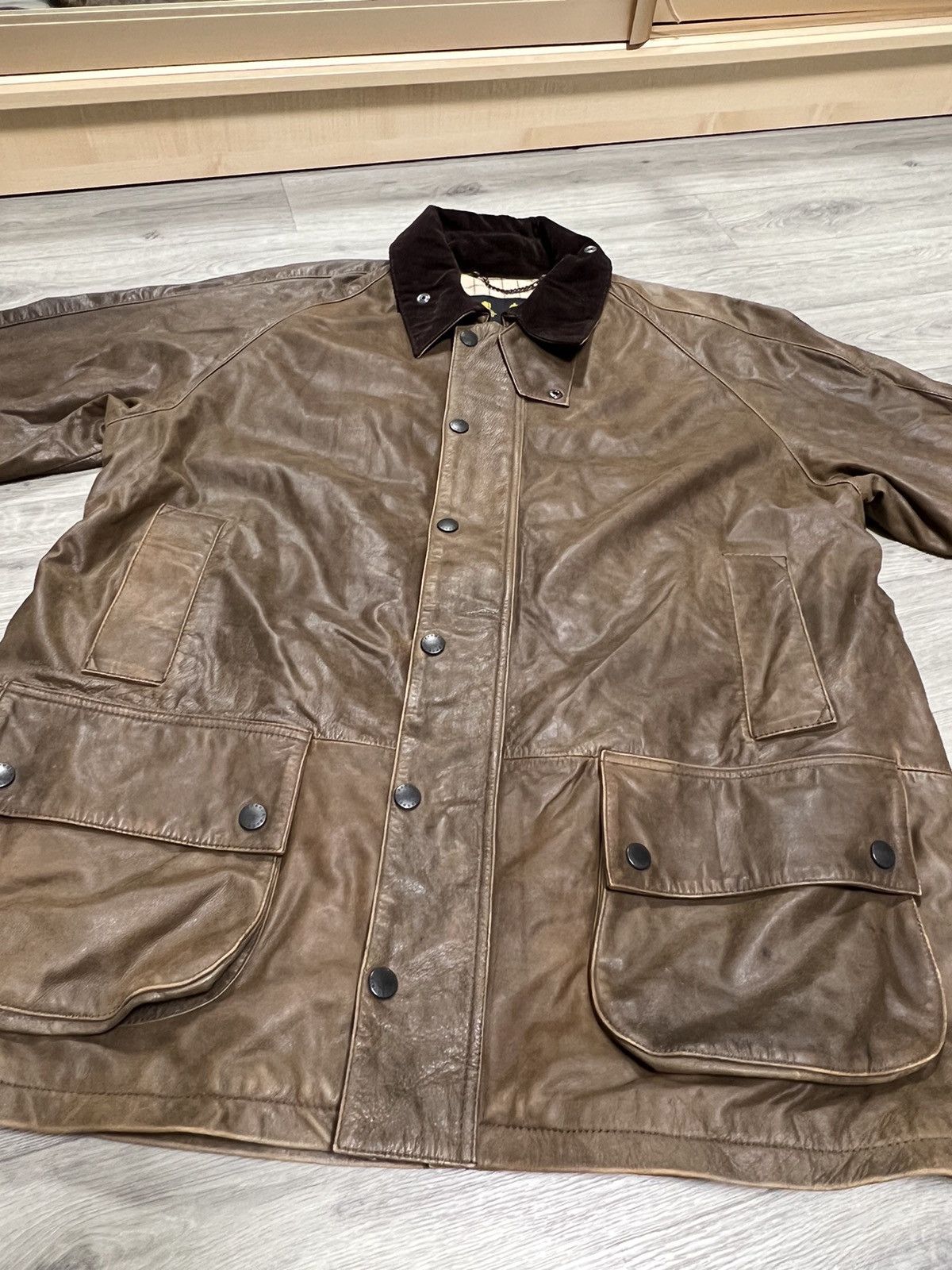 Barbour Barbour vintage leather jacket Size US XL / EU 56 / 4 - 4 Thumbnail
