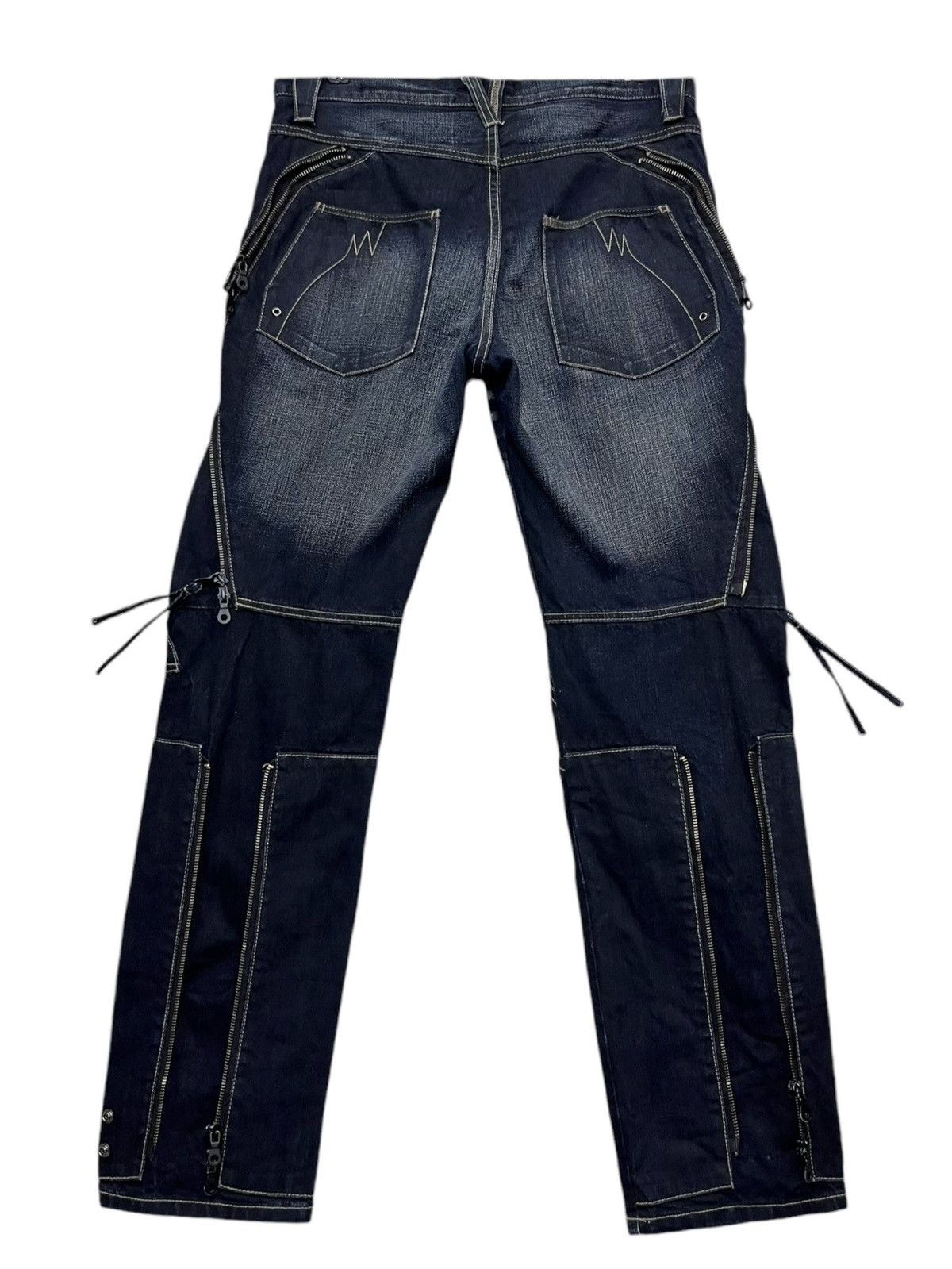 PPFM 🔥FYE🔥PPFM Punk Bondage Multi-zipper Double Flap Bush Pants Size US 31 - 6 Thumbnail