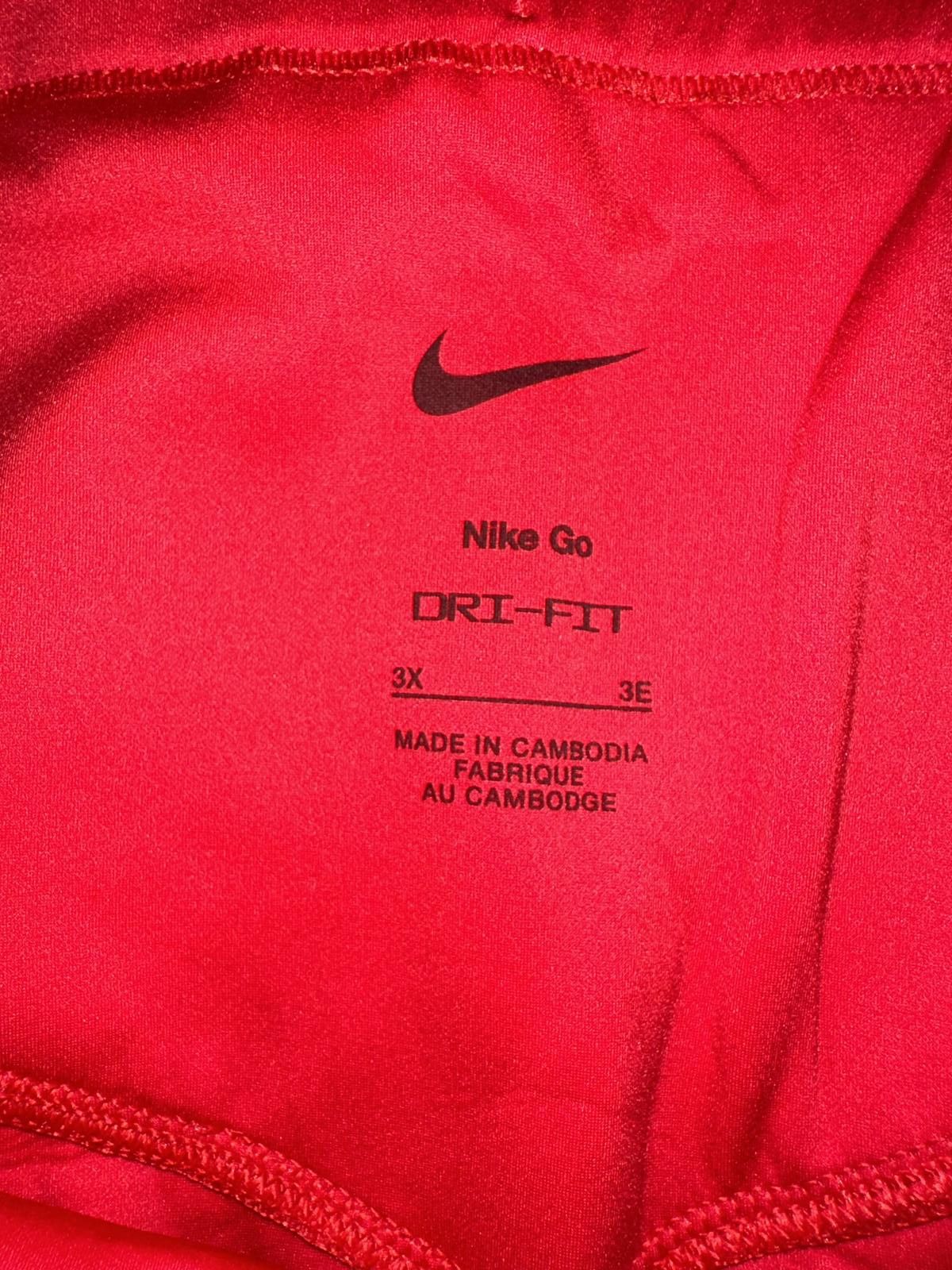Nike Nike Go Women’s Firm-Support High-Waisted 8" Biker Red Plus Size Shorts Size 42" / US 20 - 4 Thumbnail