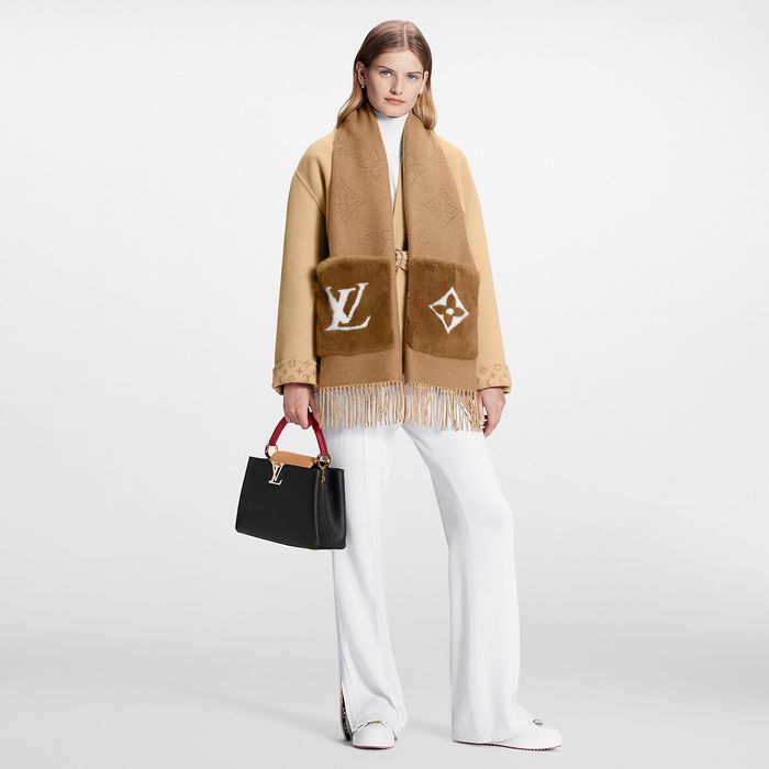 Louis Vuitton LOUIS VUITTON Bando My LV Tag Scarf Muffler Silk
