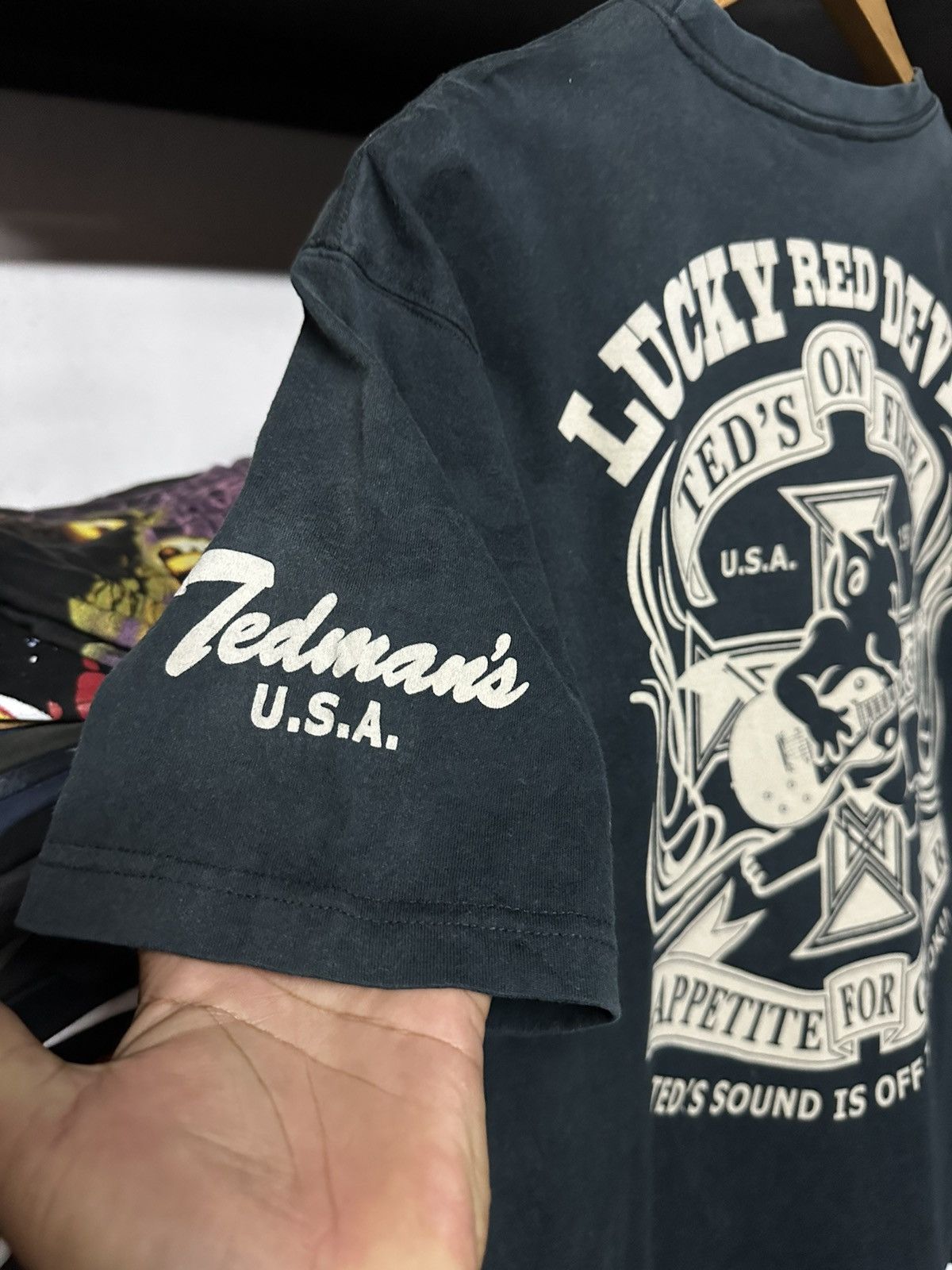 Tedman × Vintage Ted Company Appetite For Guitar Sun Faded Tee Size US L / EU 52-54 / 3 - 3 Thumbnail