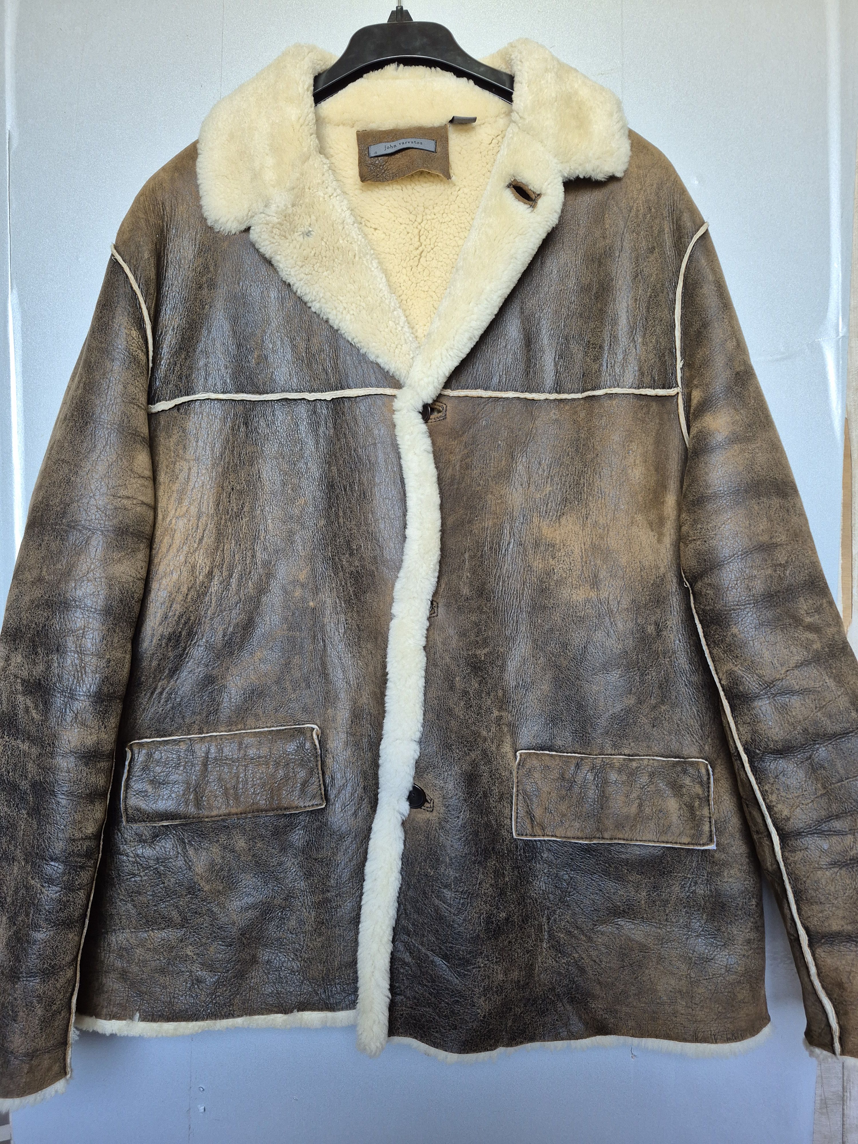 John Varvatos John Varvatos lather Jacket Coat Brown Men Size USA 46 EU 56 Size US XL / EU 56 / 4 - 2 Thumbnail