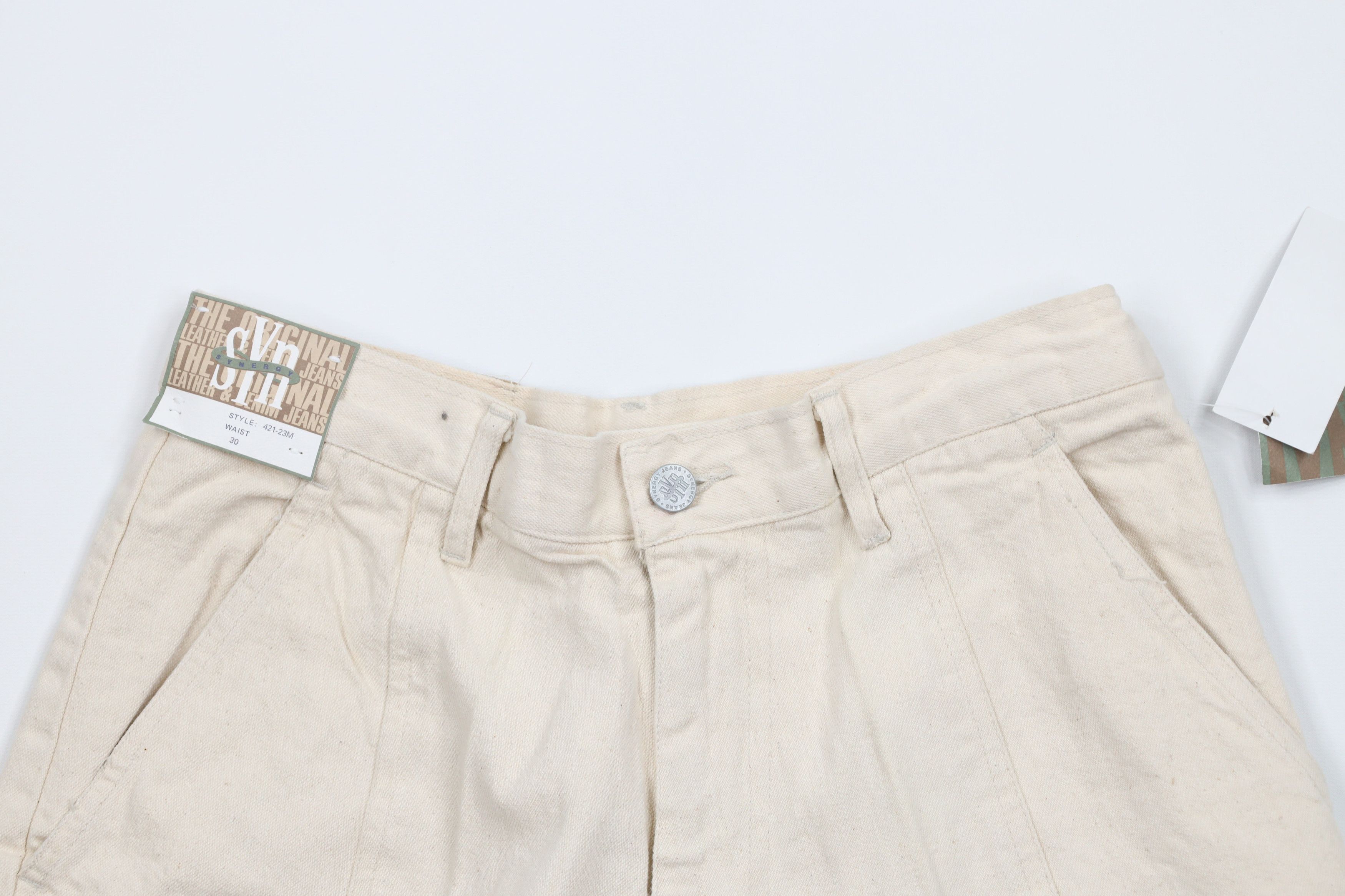 Vintage Deadstock Vintage 90s Streetwear Trim Denim Cargo Shorts Size US 30 / EU 46 - 2 Thumbnail