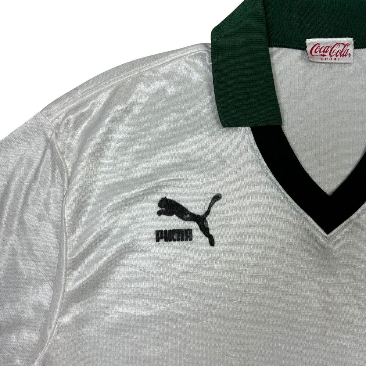 Coca Cola × Puma × Vintage 💥Vintage 90s Puma x Coca-Cola V-Neck Jersey Size US M / EU 48-50 / 2 - 4 Thumbnail