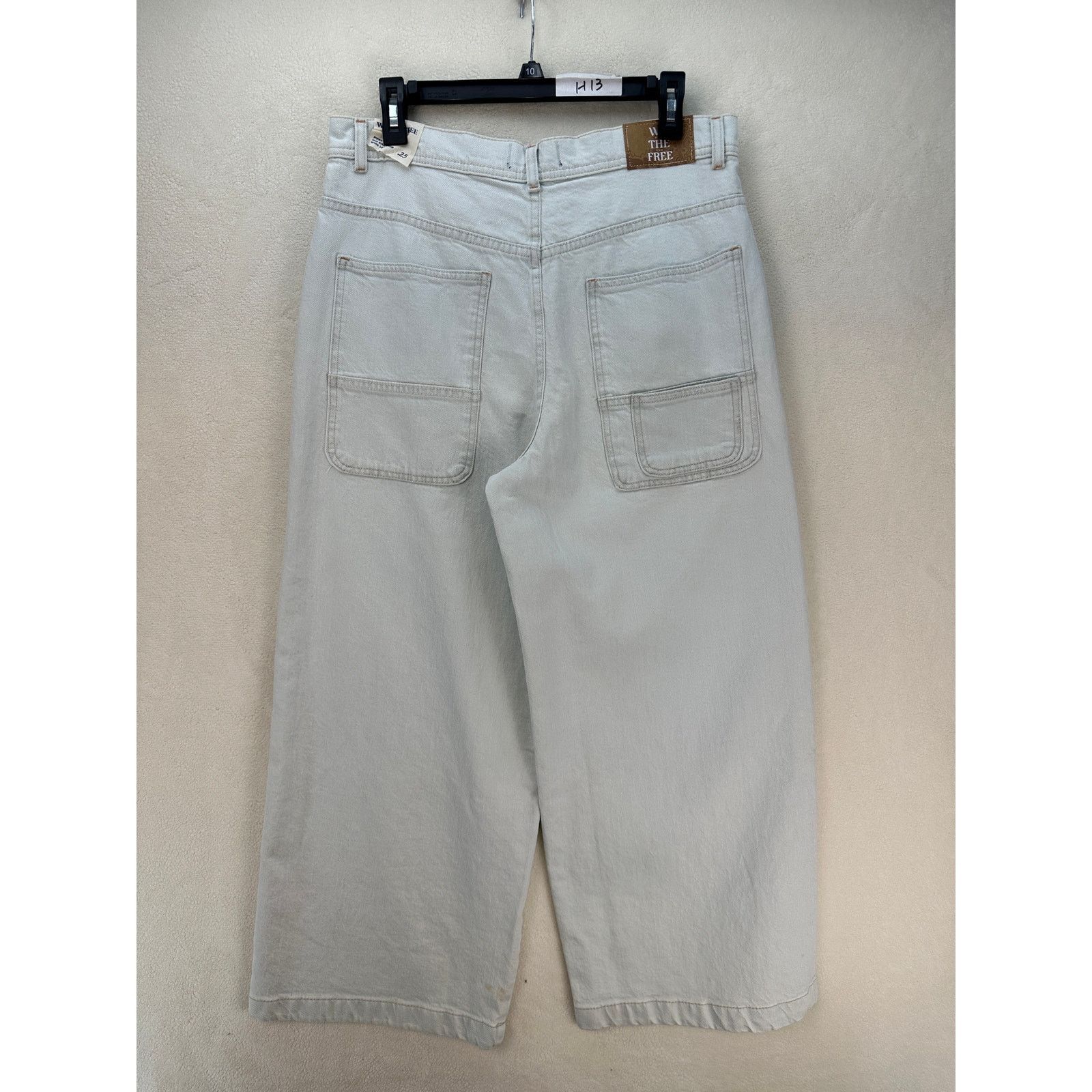 Free People FREE PEOPLE SIZE 25 WE THE FREE LIGHT WASH WIDE LEG CROPPED Size 25" / US 0 / IT 36 - 8 Thumbnail