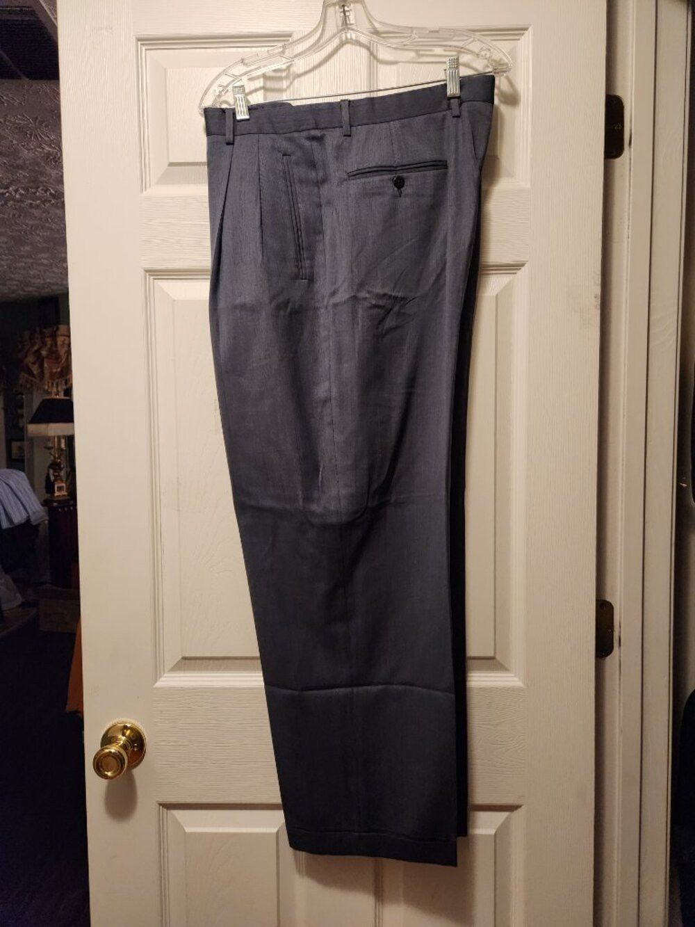 Zanella zanella for Nordstrom men's blue 100%wool dress pants 36/29 Size 36R - 3 Thumbnail