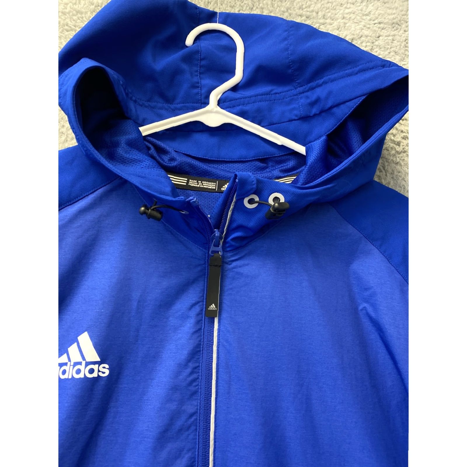 Adidas Adidas jacket Pullover logo Blue Windbreaker XL Adult men / 37-52 Size US XL / EU 56 / 4 - 5 Thumbnail