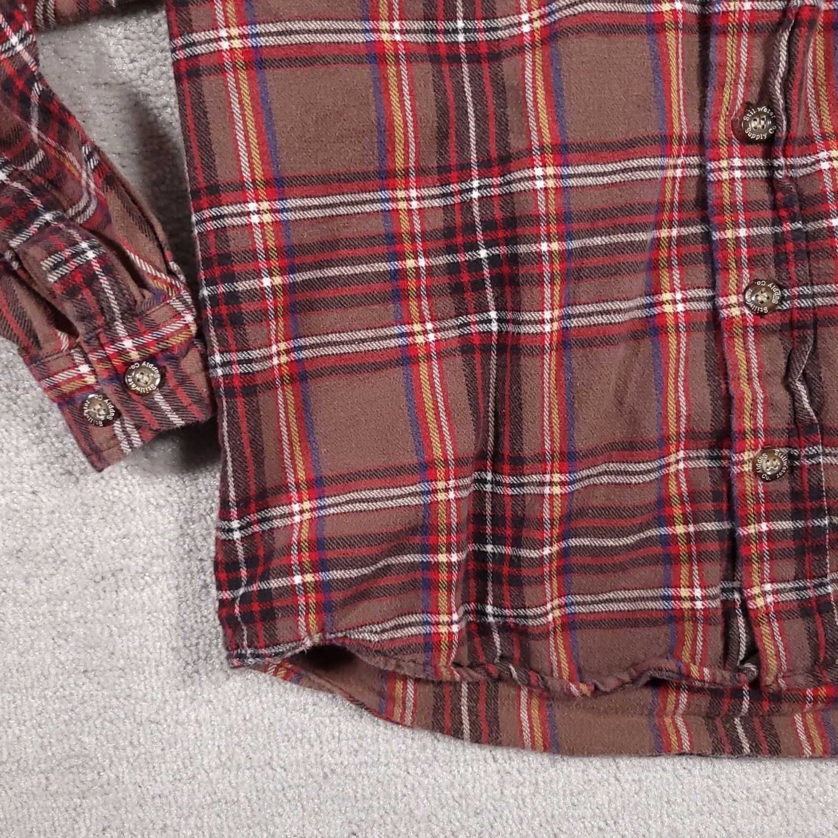 Vintage VINTAGE Stillwater Supply Co. Flannel Shirt Mens M Red Plaid Outdoor Pockets Shirt Mens Regular Red Plaid Outdoor Pockets Size US M / EU 48-50 / 2 - 5 Thumbnail