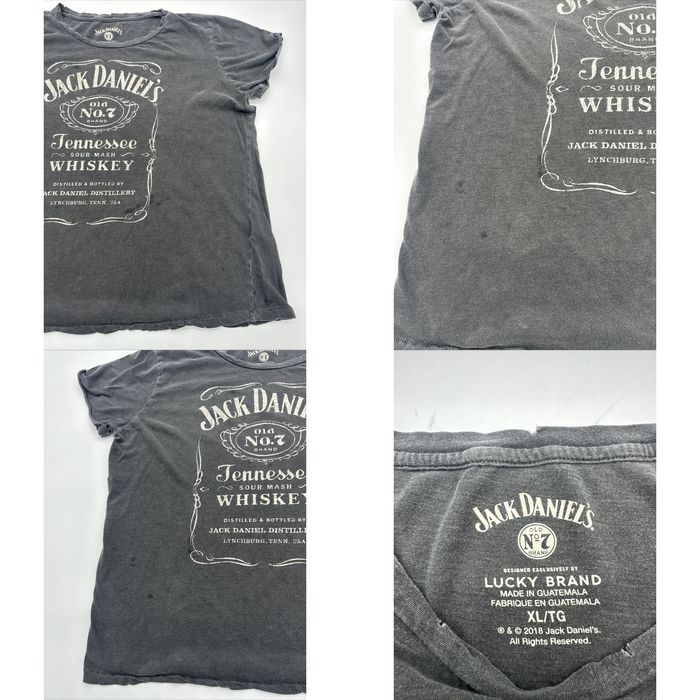 Lucky Brand Jack Daniels T-Shirt Women X-Large Gray Lucky Brand…#3368