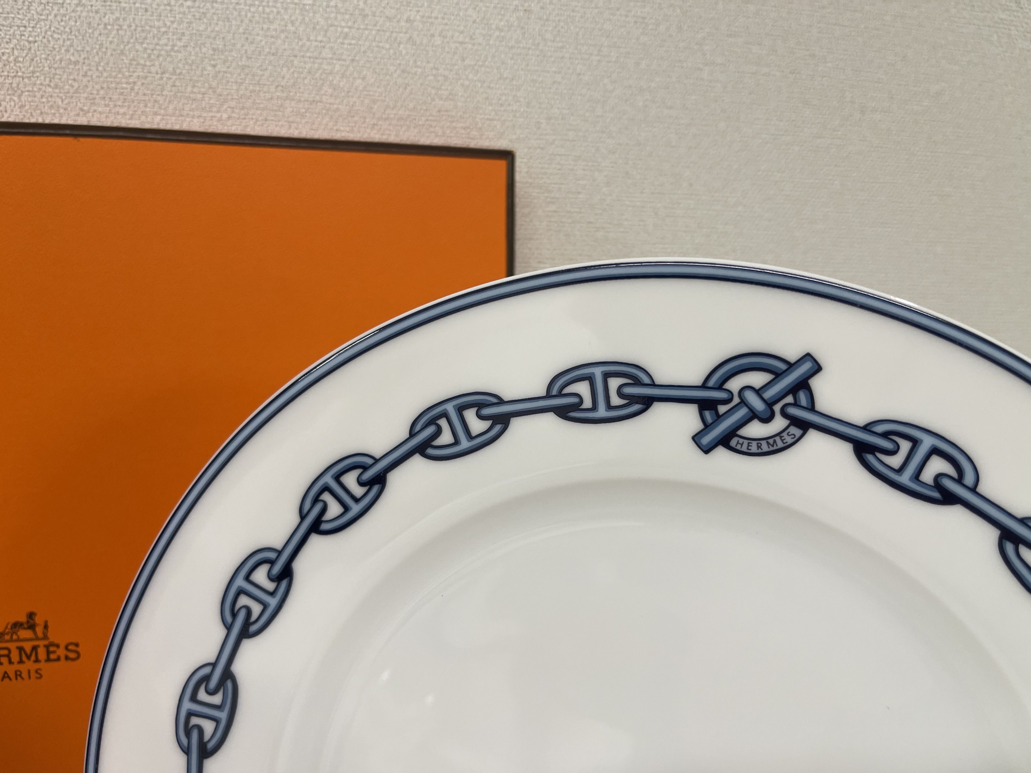 Hermes Hermes Chaine D'Ancre Blue Plate 2P Set Size ONE SIZE - 4 Thumbnail
