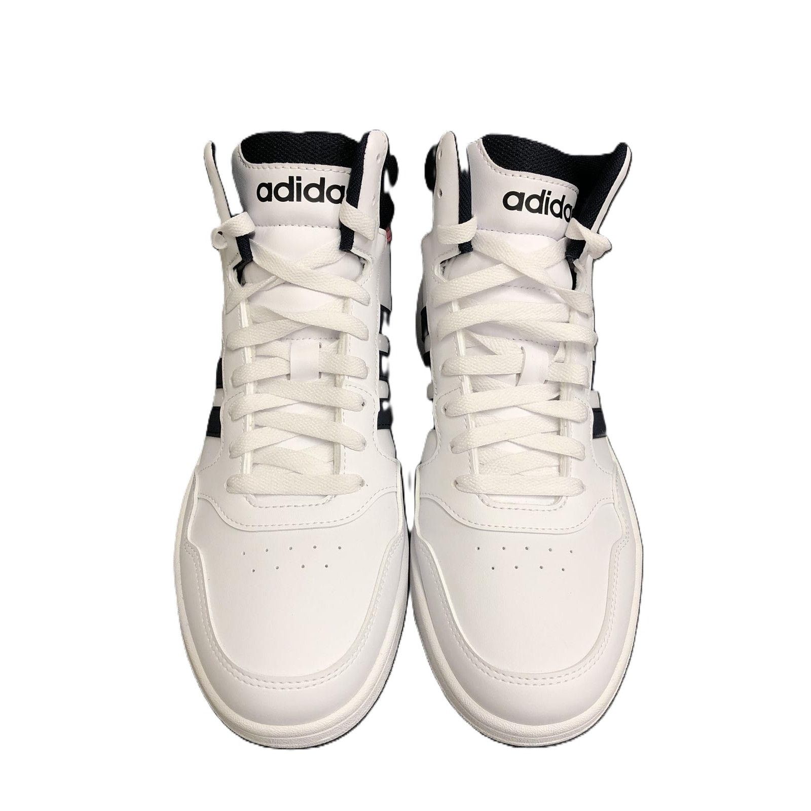 Adidas Adidas Hoops 3.0 Cloud White Legend Ink Mid Sneakers Size US 9 / IT 39 - 3 Thumbnail