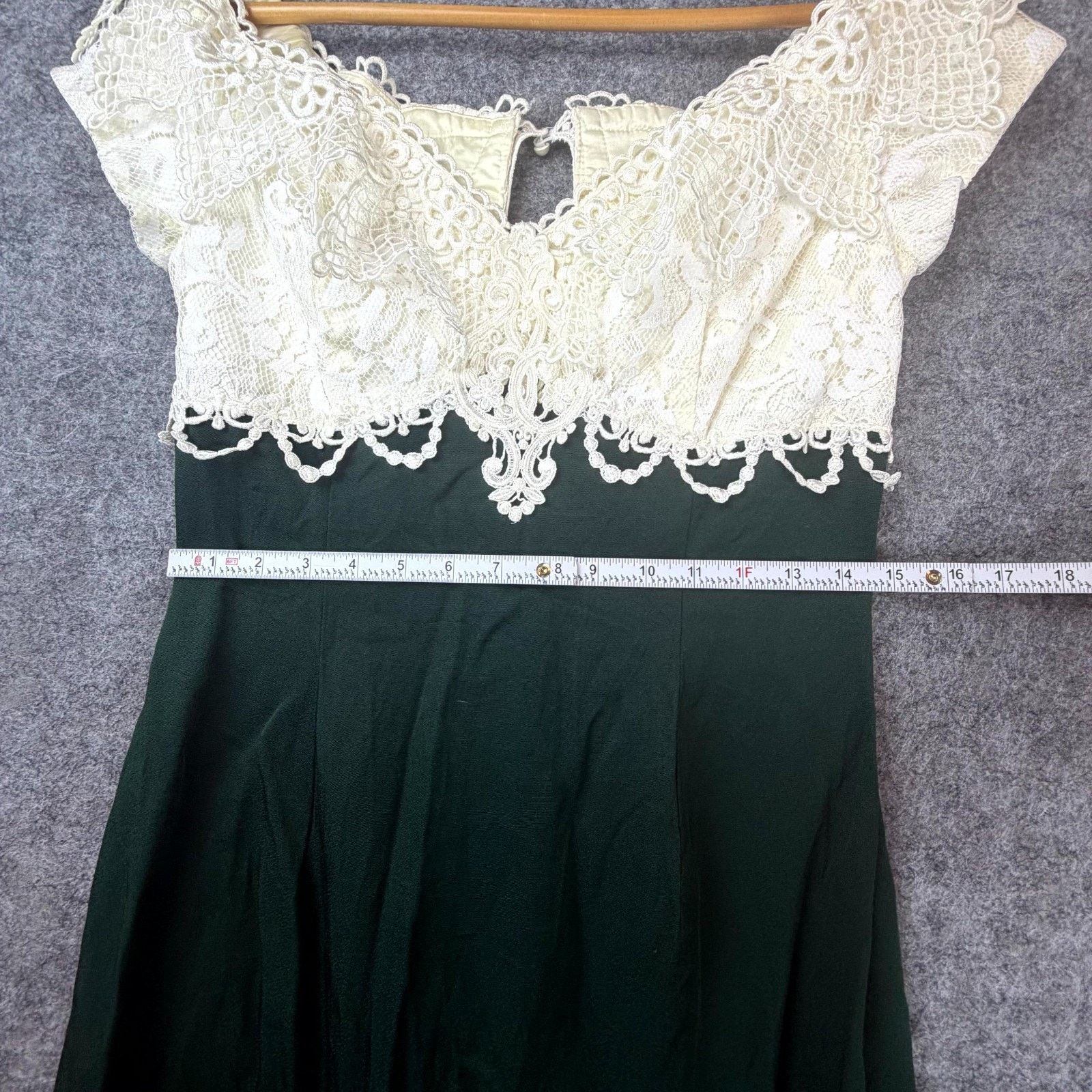 Jessica McClintock Vintage Jessica McClintock Dress 12 Green Bridal Evening Size XL / US 12-14 / IT 48-50 - 7 Thumbnail
