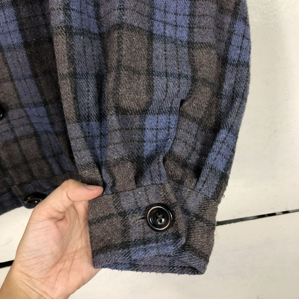Flannel 🔥VINTAGE FLANNEL JACKET HEATHER TARTAN DESIGN ISSEY MIYAKE Size US M / EU 48-50 / 2 - 17 Thumbnail