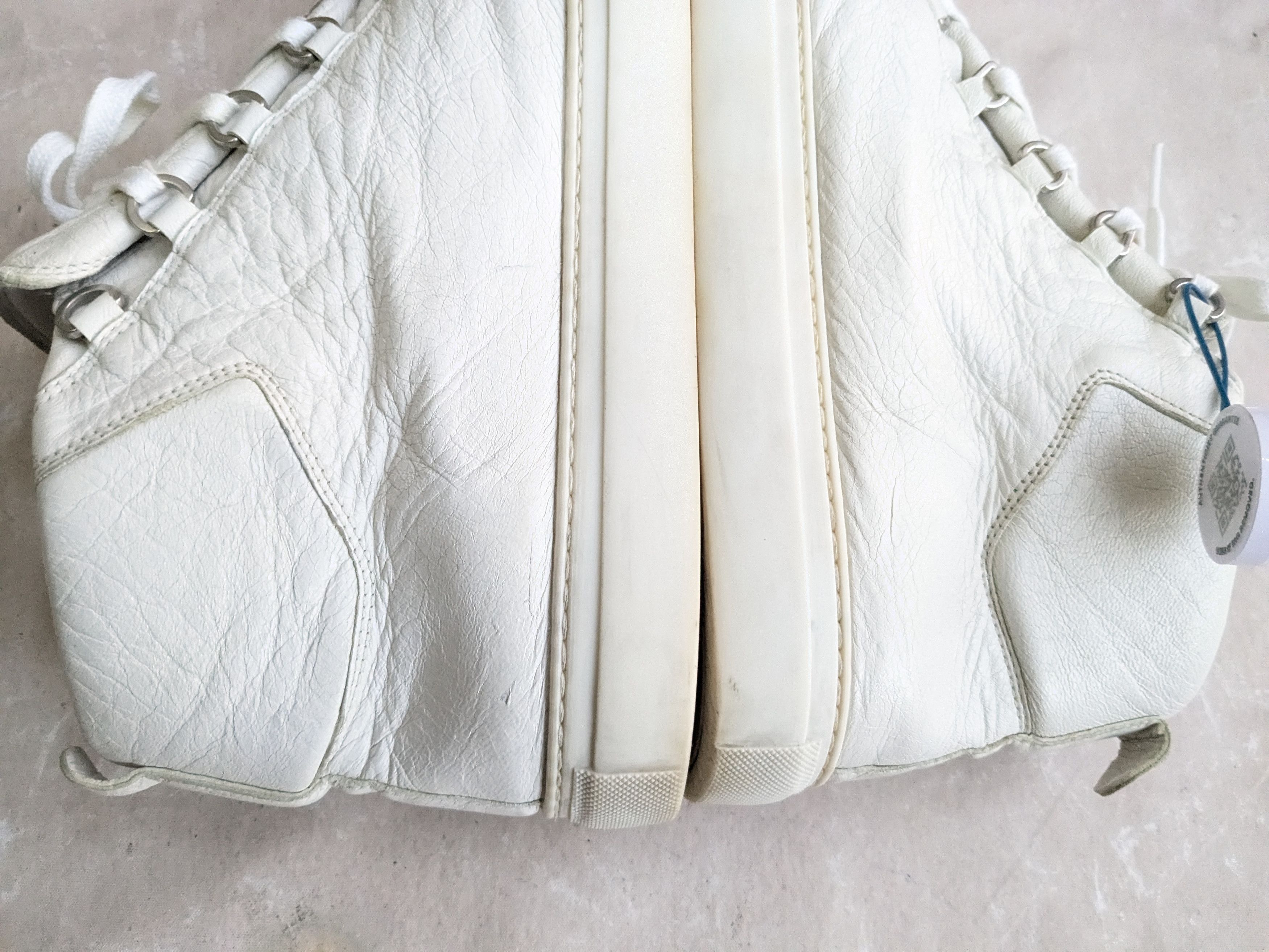 Balenciaga Balenciaga Arena White 14 High Tops Leather Size US 14 / EU 47 - 8 Thumbnail