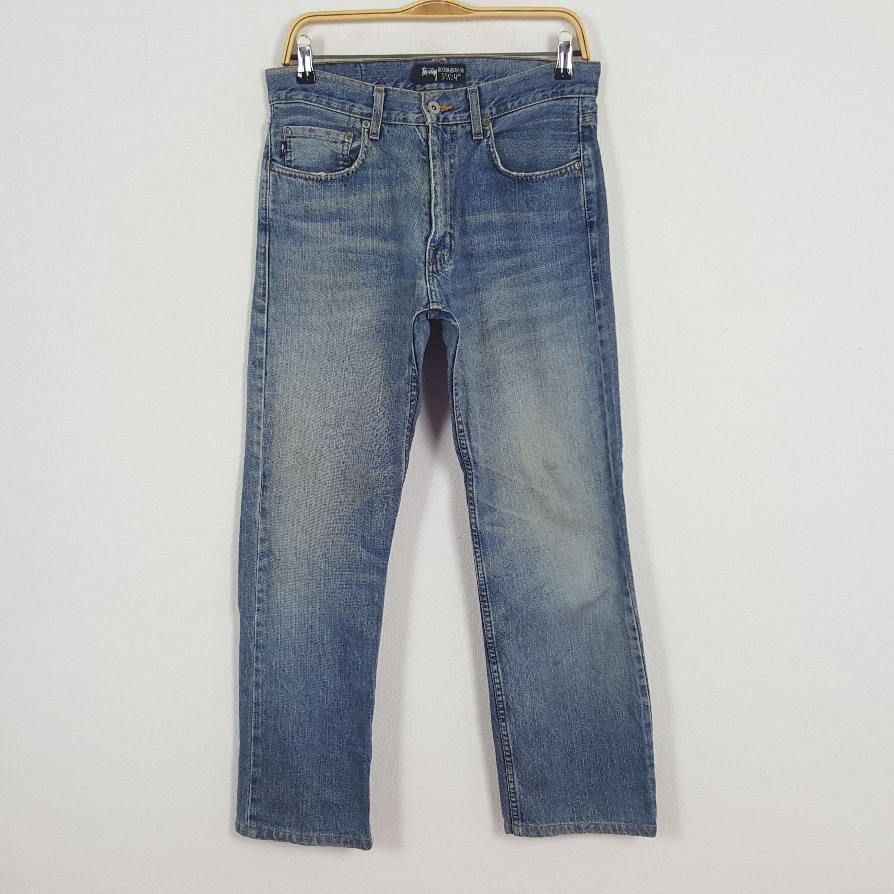 Stussy × Vintage Vintage Stussy Workgear Custom Art Logo Denim Jeans Size US 30 / EU 46 - 4 Thumbnail