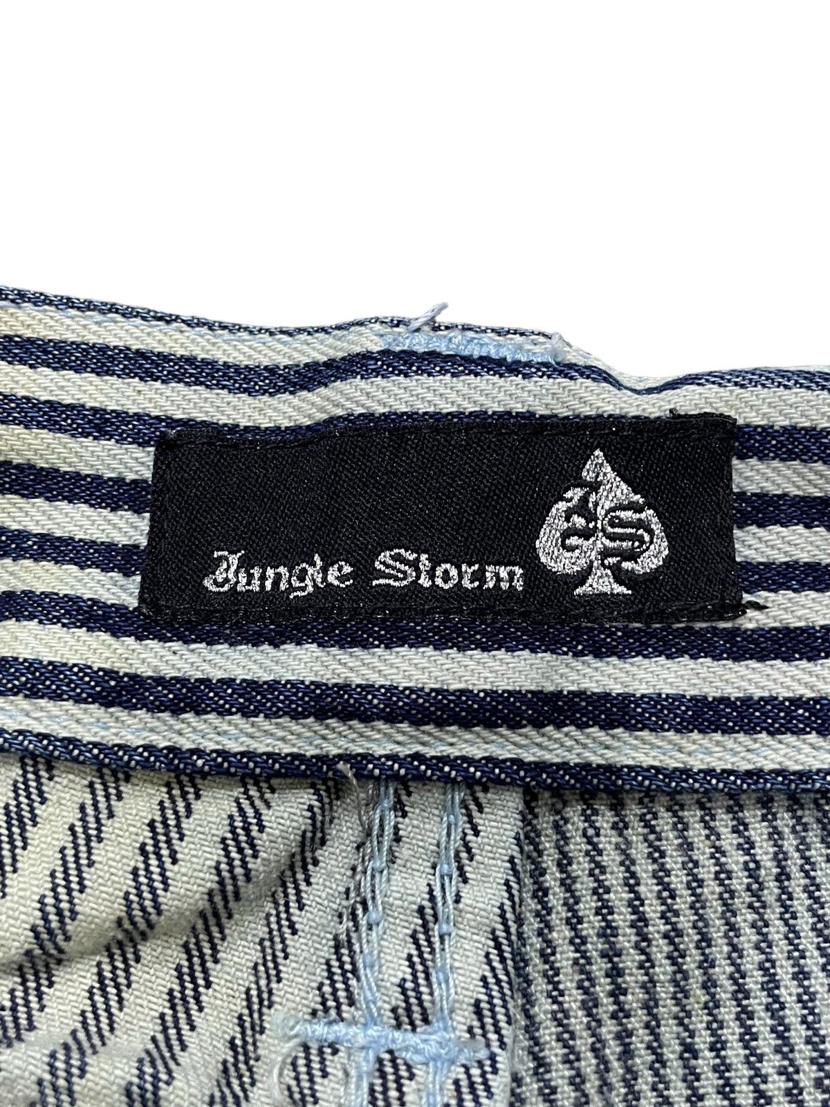 GOSTAR DE FUGA × Hysteric Glamour Jungle Storm Japan Multi Hickory Stripe 3D Whisker Jeans Size US 32 / EU 48 - 16 Thumbnail