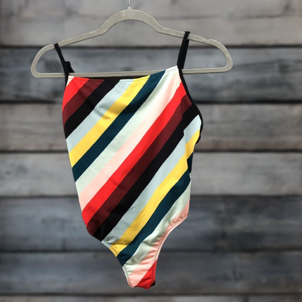 Solid & Striped VINTAGE? No. Solid & Striped One Piece Swimsuit Womens S Chelsea Striped Adjustable Strap Size ONE SIZE - 1 Thumbnail