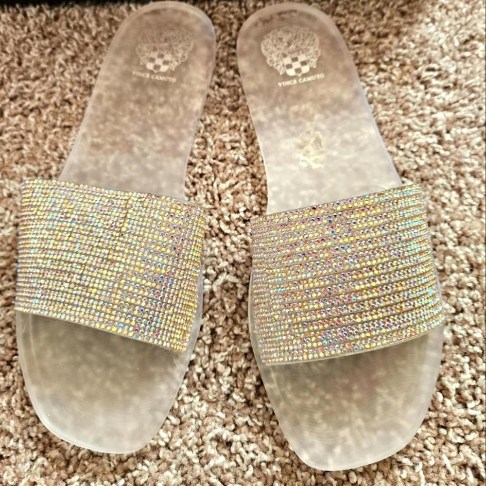 Vince Camuto Vince Camuto Women's Shimmery Slide Sandals - Size 7M Size US 7 / IT 37 - 1 Thumbnail