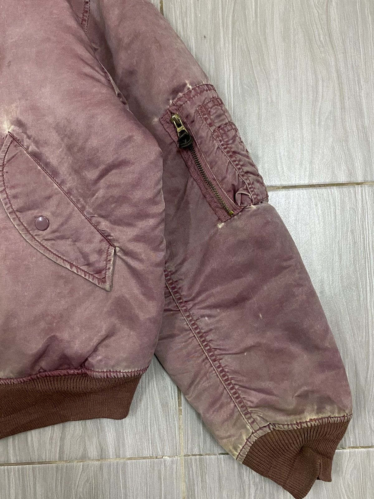Vintage Vintage Bomber Burgundy Faded Distressed Size US L / EU 52-54 / 3 - 5 Thumbnail