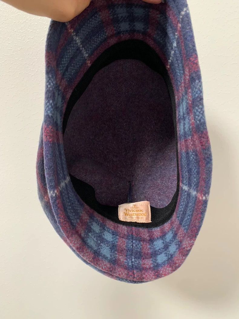 Vivienne Westwood Vivienne Westwood Red checkered hat with metal label and o Size ONE SIZE - 4 Thumbnail