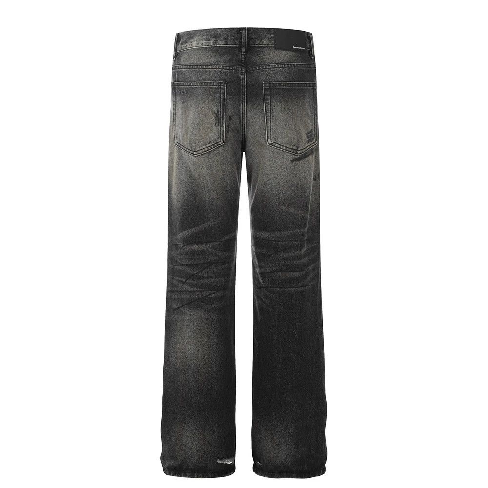Jean American men's high street loose casual washed ripped jeans Size US 32 / EU 48 - 2 Thumbnail