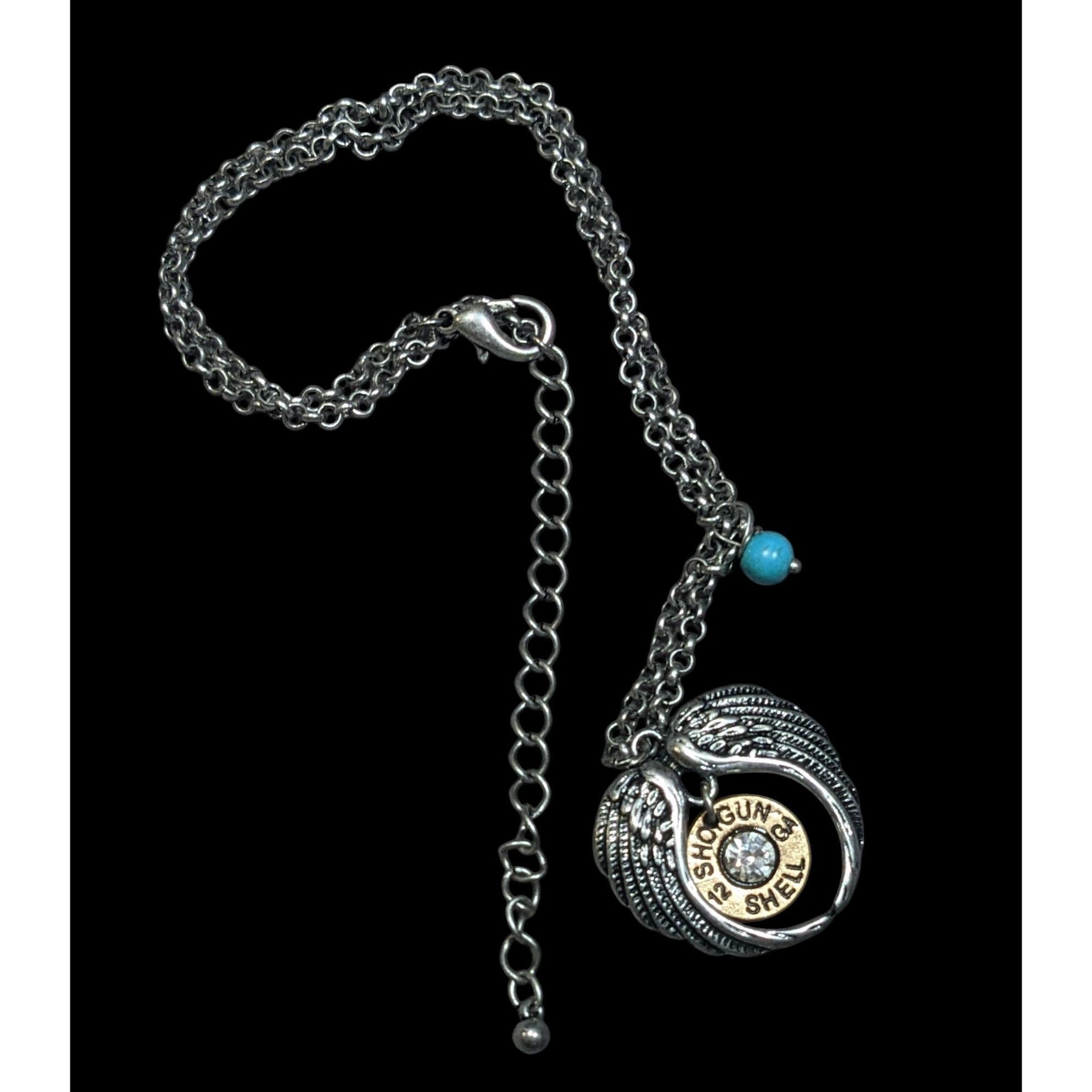 Other Angel Wing Faux Shotgun Shell Pendant Necklace Size ONE SIZE - 1 Thumbnail