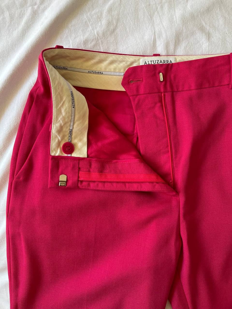 Altuzarra Altuzarra raspberry pink virgin wool dress pants W30/L26 Size 30" / US 8 / IT 44 - 2 Thumbnail
