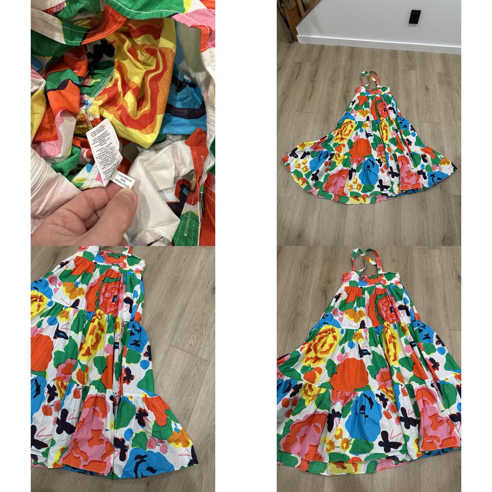 J.Crew NWT J.Crew Tiered Maxi Dress Floral Print Ratti Jardin Multicolor Size 6 Womens Maxi Dress Layered 2020s Size M / US 6-8 / IT 42-44 - 8 Thumbnail