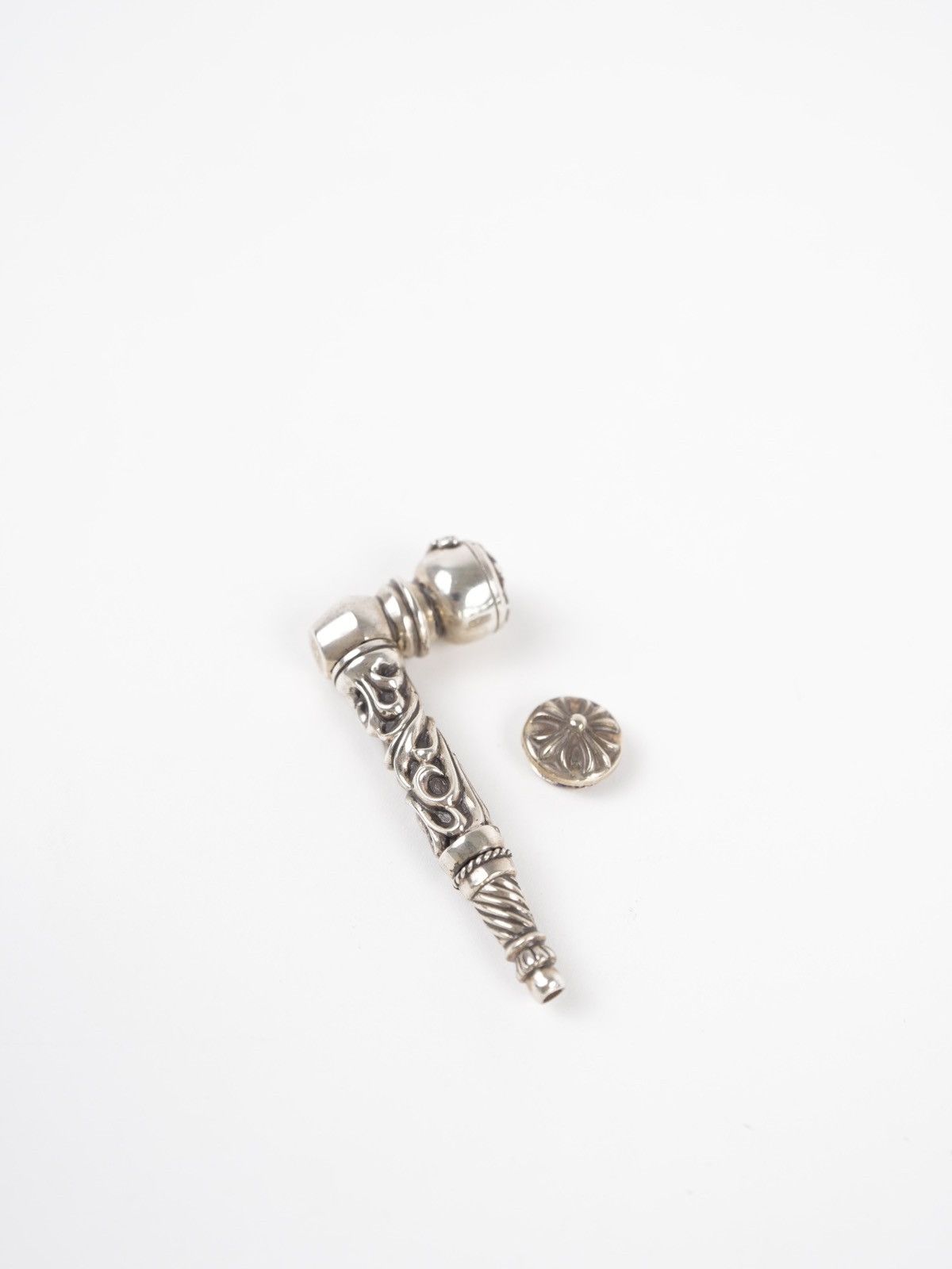 image of Chrome Hearts Filigree Silver Tobacco Pipe, Men's