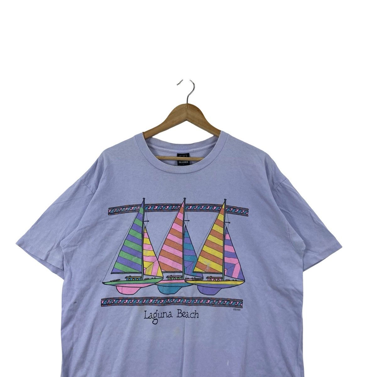 Vintage Vintage ISLANDER LAGUNA Beach Sailboat Graphic T-Shirt Size L / US 10 / IT 46 - 2 Thumbnail