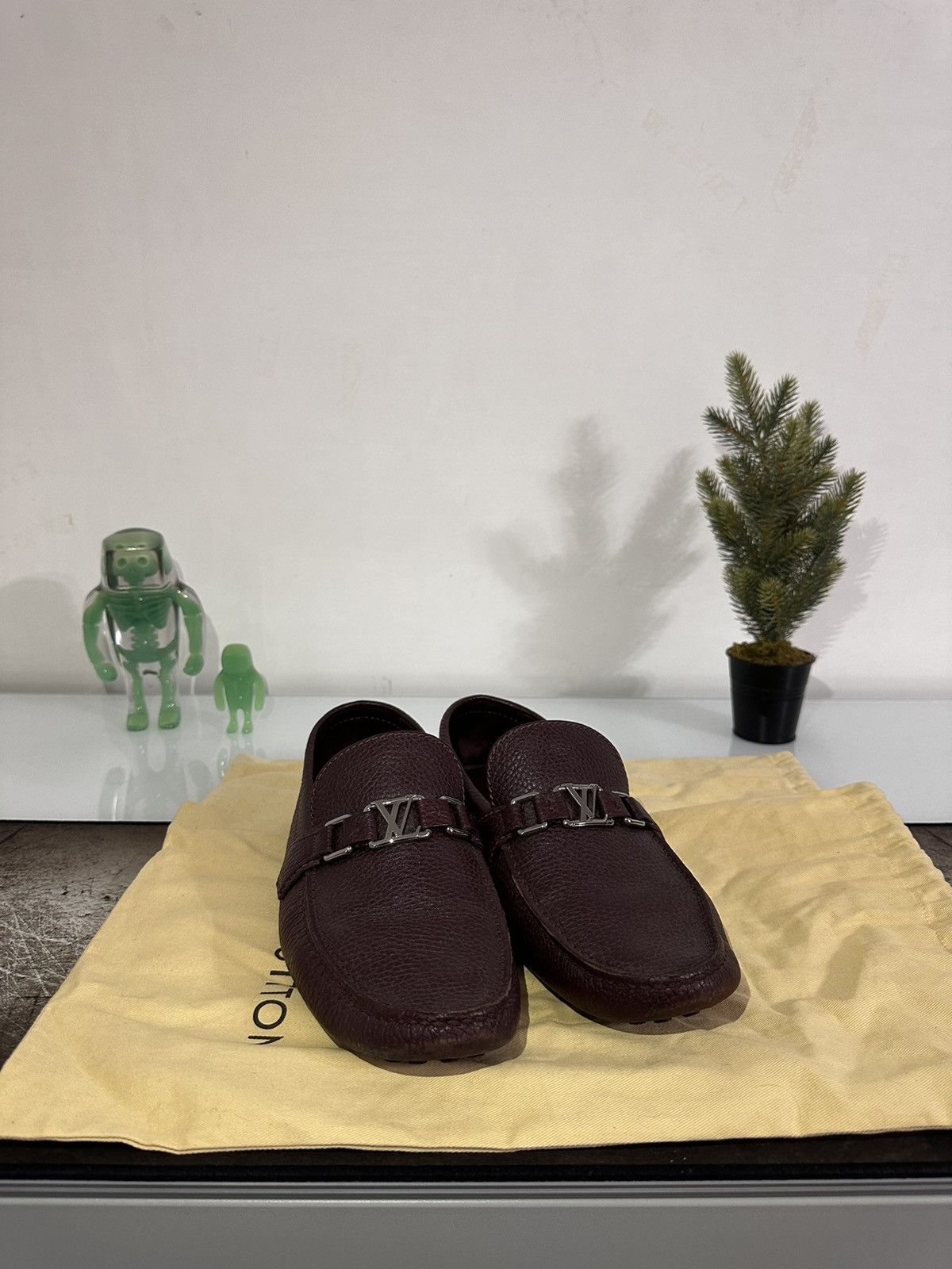image of Louis Vuitton Wine Mocasines Shoes, Men's (Size 11.5)