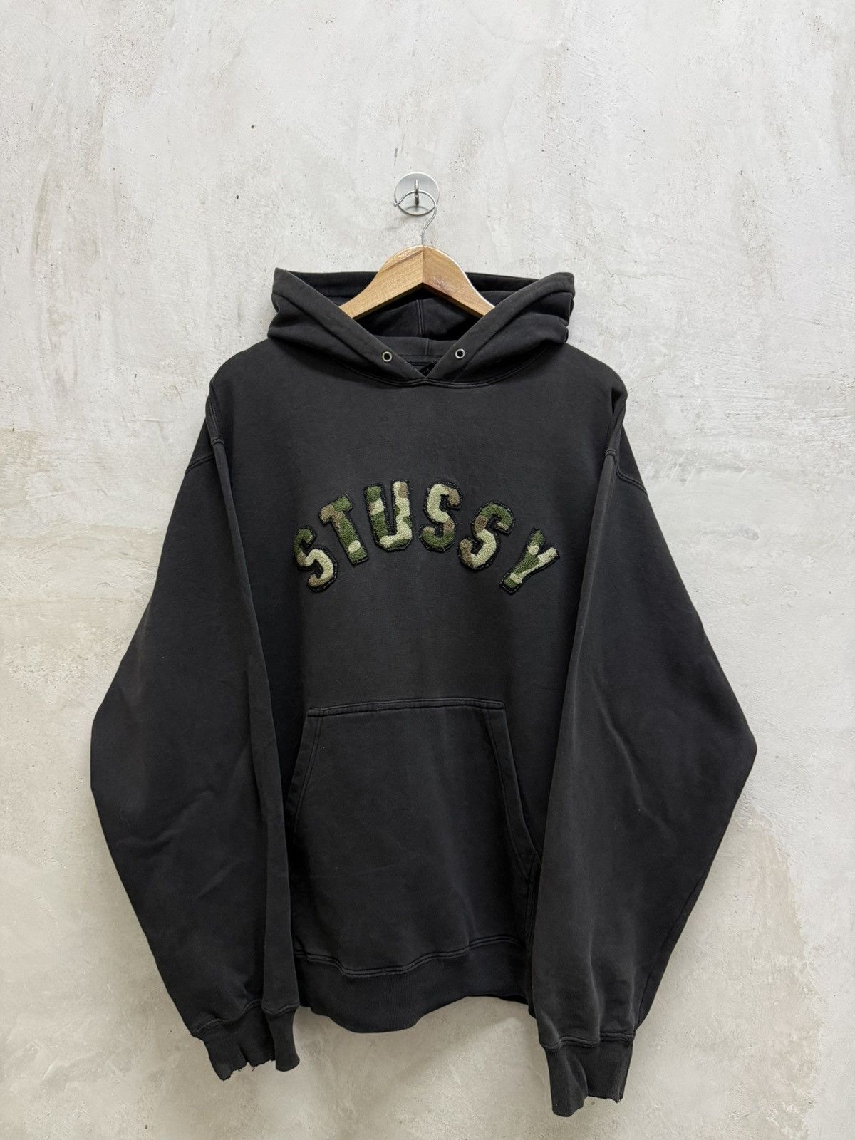 Stussy × Vintage Vintage 90s Stussy Paint Splatter Hoodie | Grailed