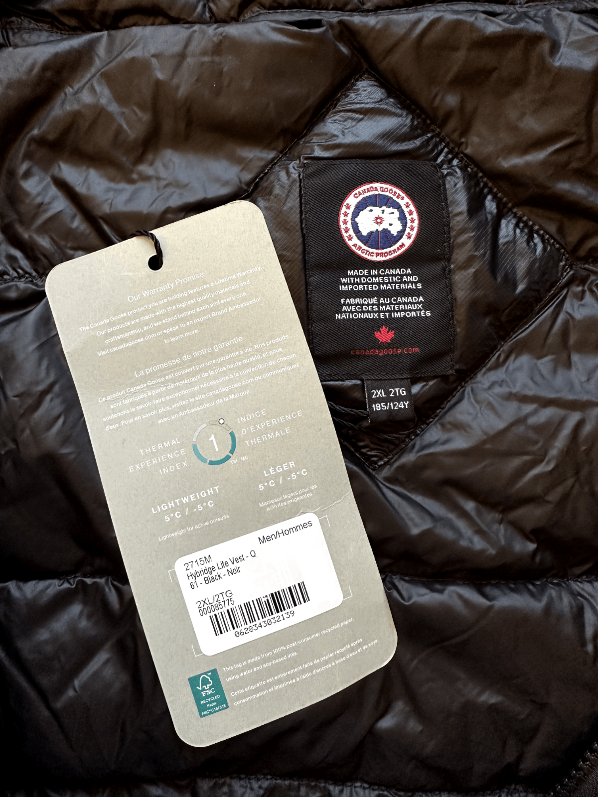 Canada Goose Canada Goose Hybrdige Lite Vest Black with Classic Badge 2X Size US XXL / EU 58 / 5 - 3 Thumbnail