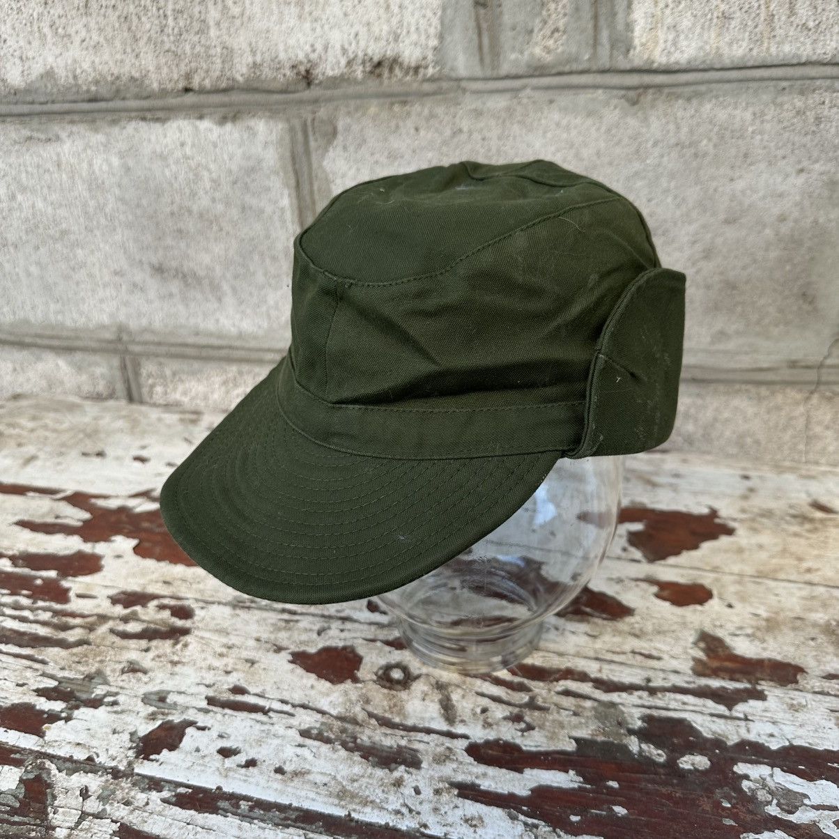 If Six Was Nine Vintage Swedish Army Ear Flap Ear Warmer Military Cap Hat Size ONE SIZE - 2 Thumbnail