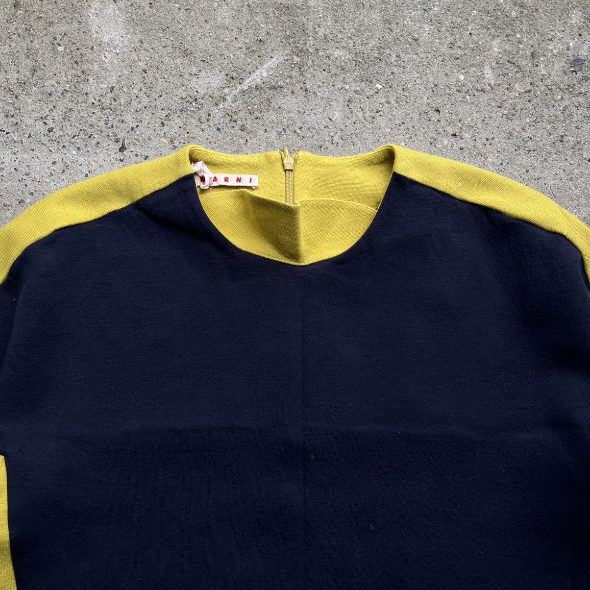 Marni Marni Avant-Garde Blouse navy yellow Japanese Style Size M / US 6-8 / IT 42-44 - 3 Thumbnail