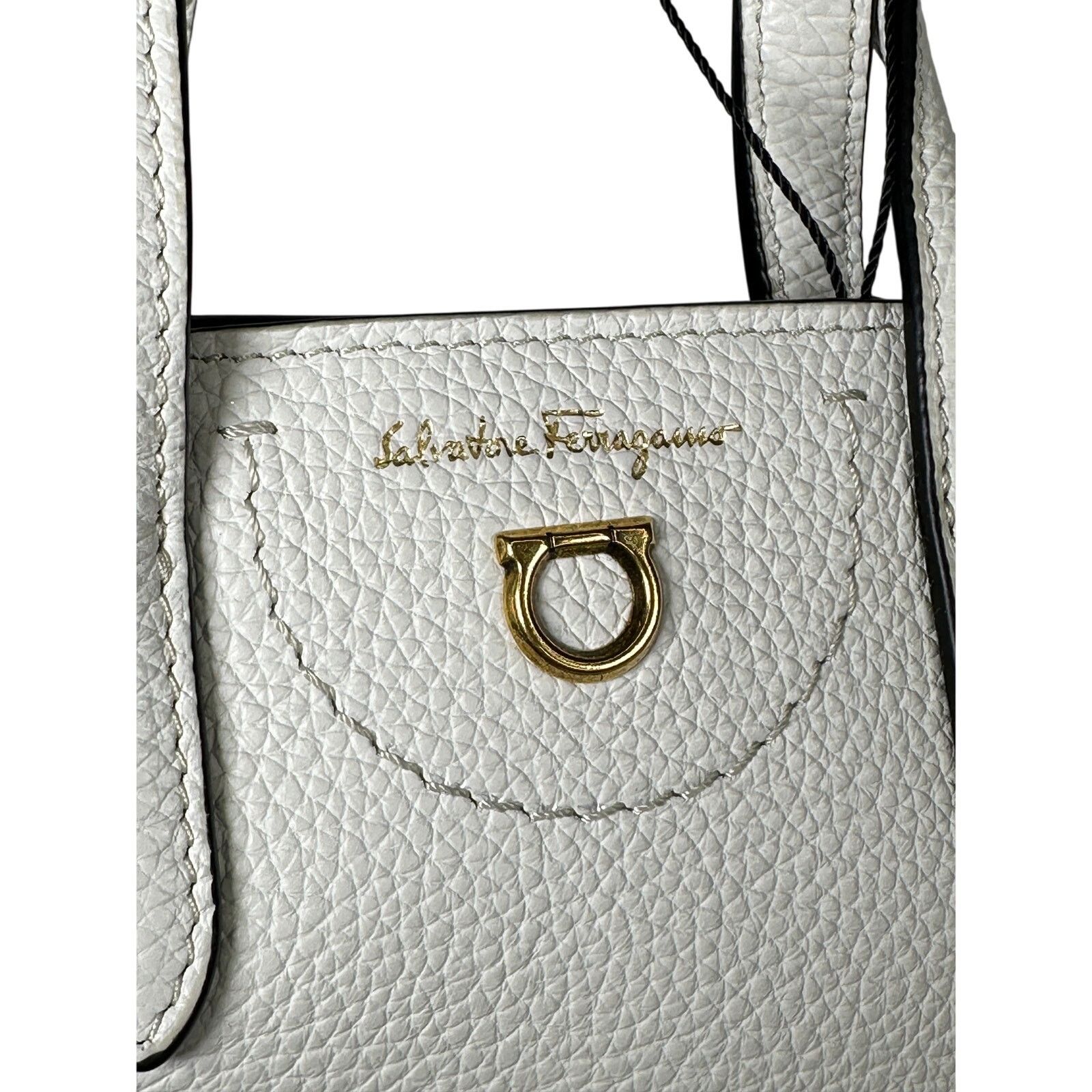 Salvatore Ferragamo SALVATORE FERRAGAMO Gancini Leather Mini Crossbody Bag White Size ONE SIZE - 12 Thumbnail