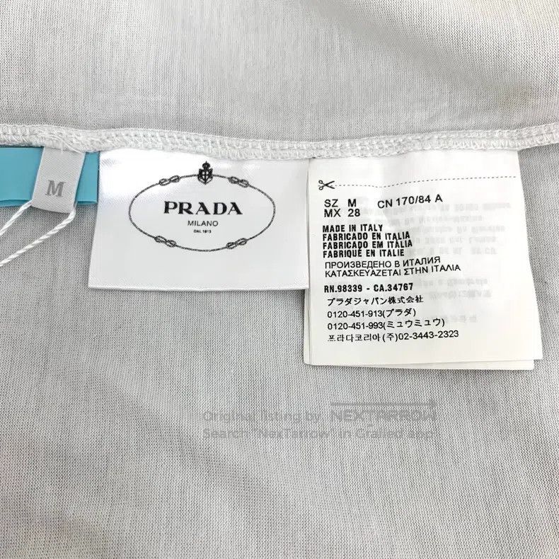 Prada Prada Gray Snow White Printed Cotton Round-neck Short-slee Size US M / EU 48-50 / 2 - 7 Thumbnail