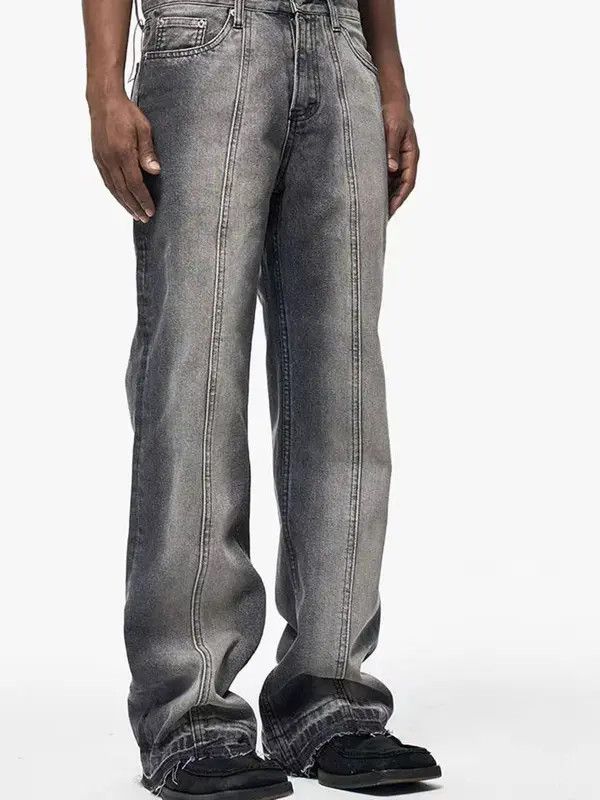 Japanese Brand VIBE High street washed retro casual bootcut baggy jeans Size US 32 / EU 48 - 3 Thumbnail