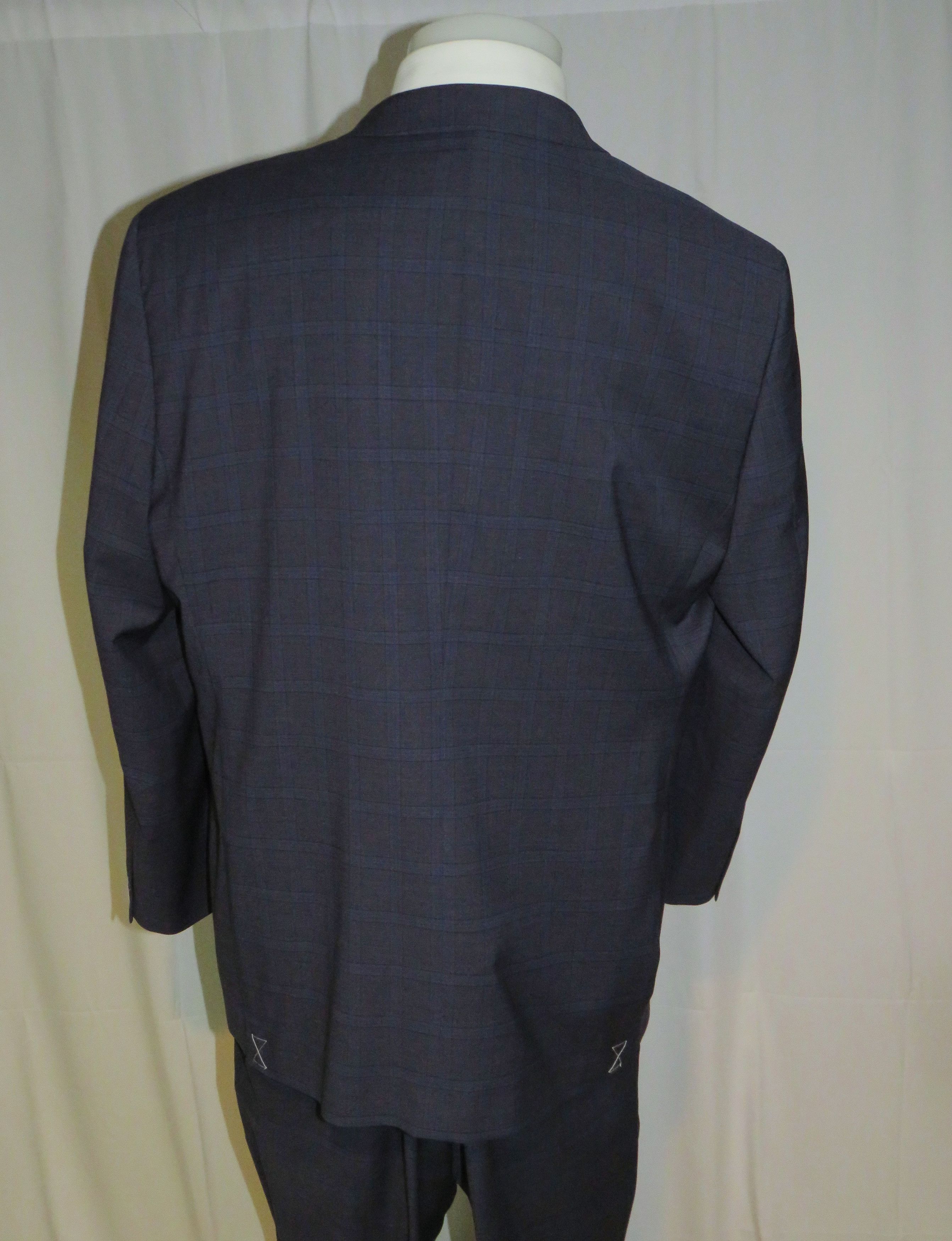 Brooks Brothers 1818 Traditional Reda Blue Plaid Two Button Suit 48R NWT Size 48R - 11 Thumbnail